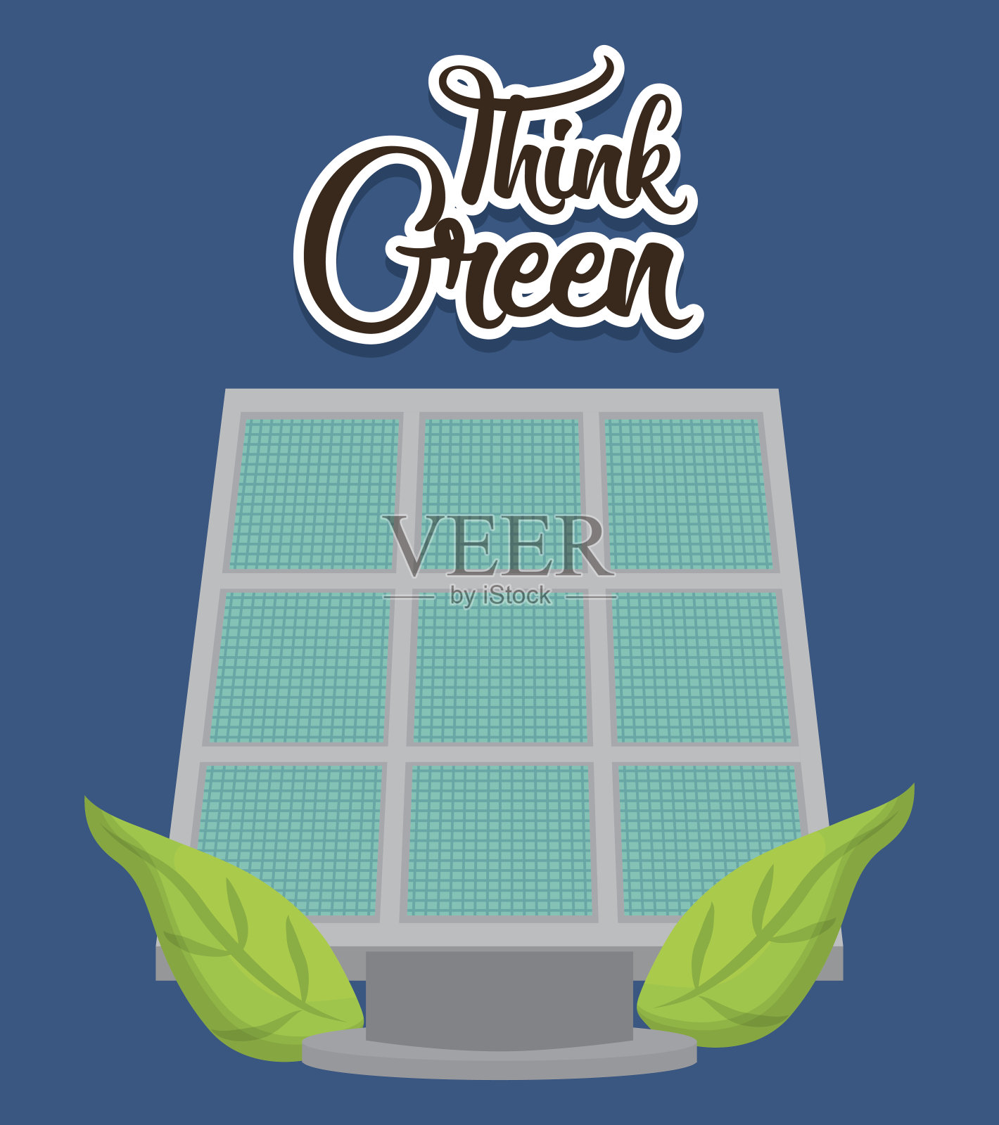 太阳能电池板的图标插画图片素材