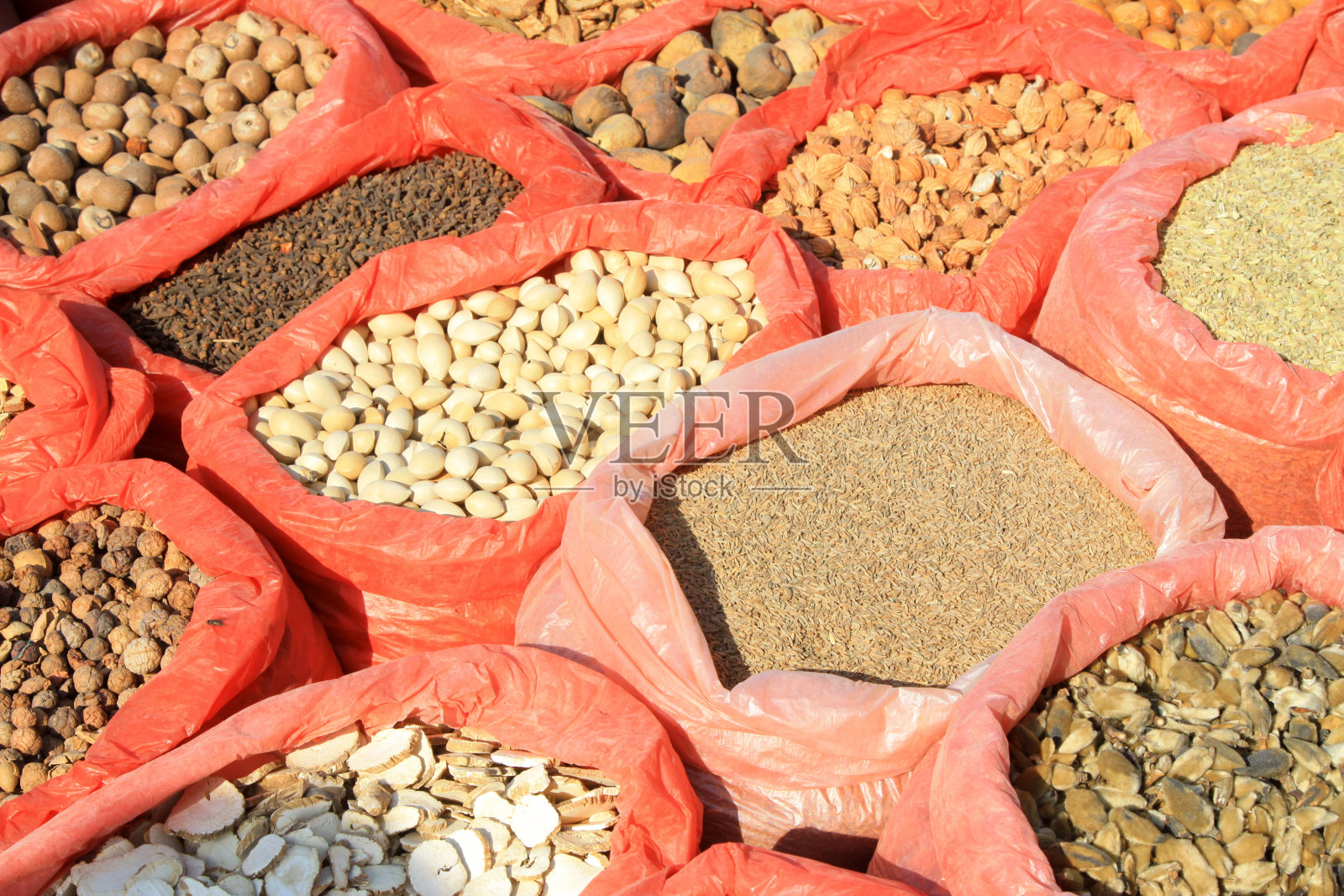 市场里的中国调味品，特写照片照片摄影图片