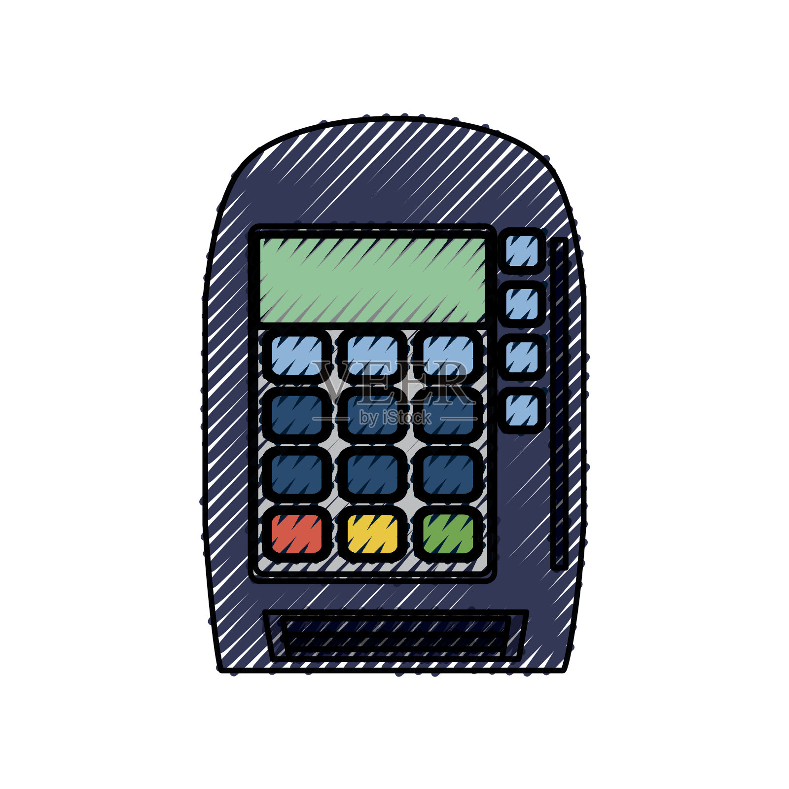 电脑通讯在线支付插画图片素材