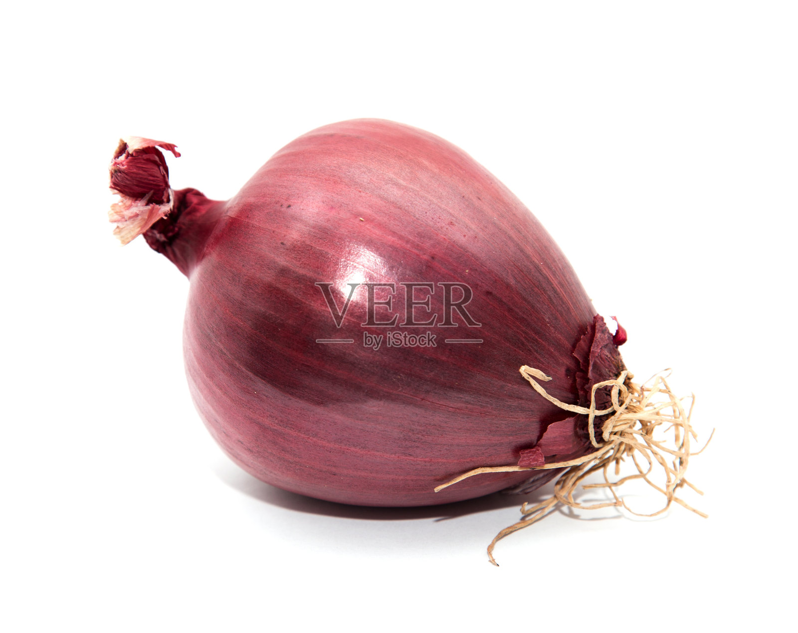 白色背景上的红洋葱照片摄影图片