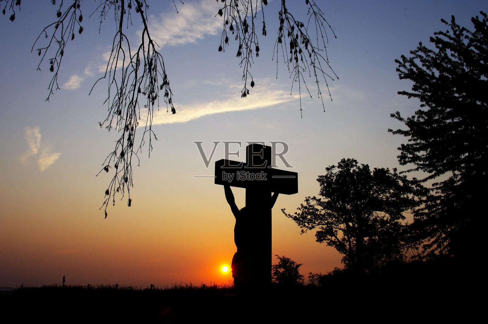 耶稣受难日剪影照片摄影图片