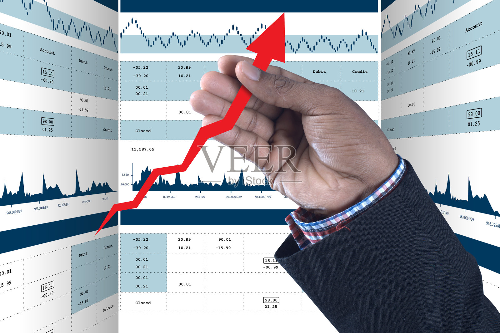 股票市场图分析照片摄影图片