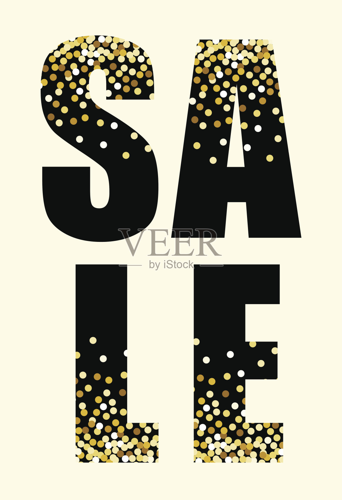 节日豪华横幅出售与魅力的金色闪闪的五彩纸屑设计元素图片