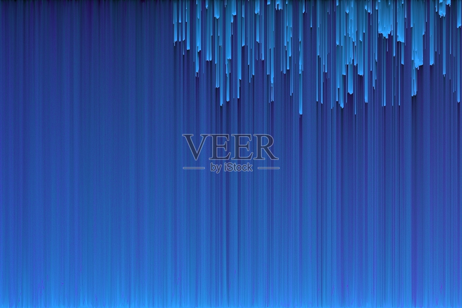 蓝色像素排序数字故障艺术抽象背景插画图片素材