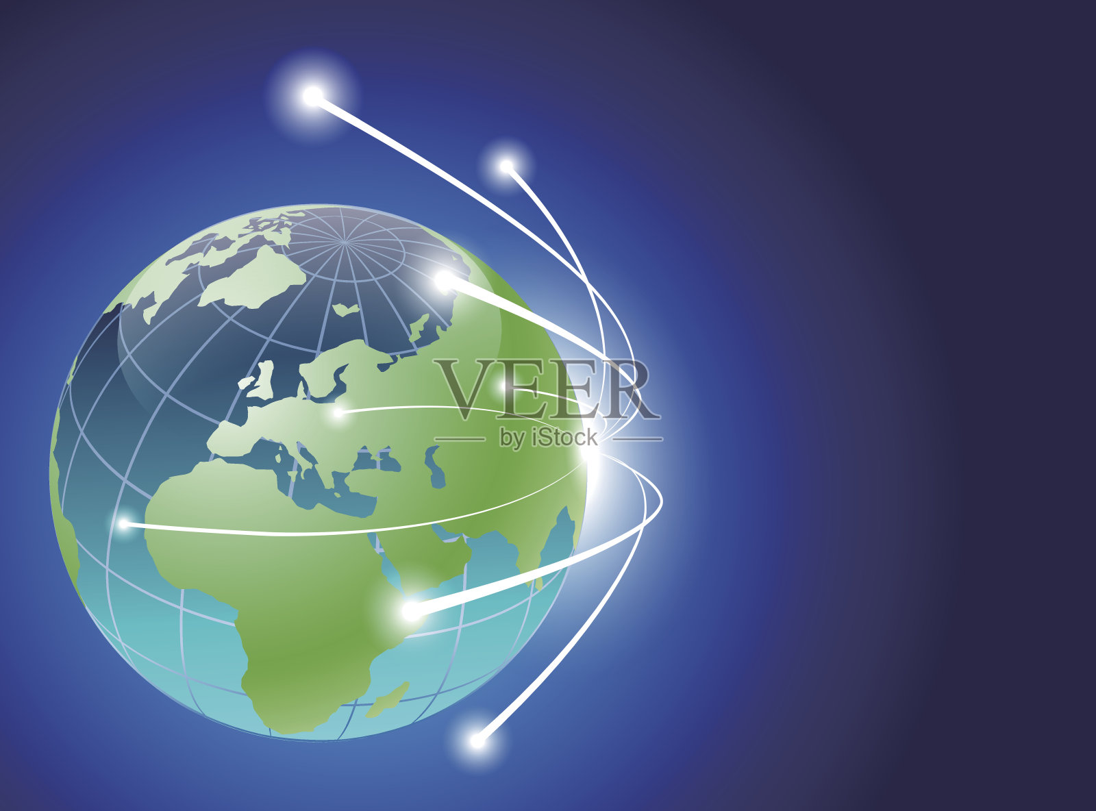 地球网络插画图片素材