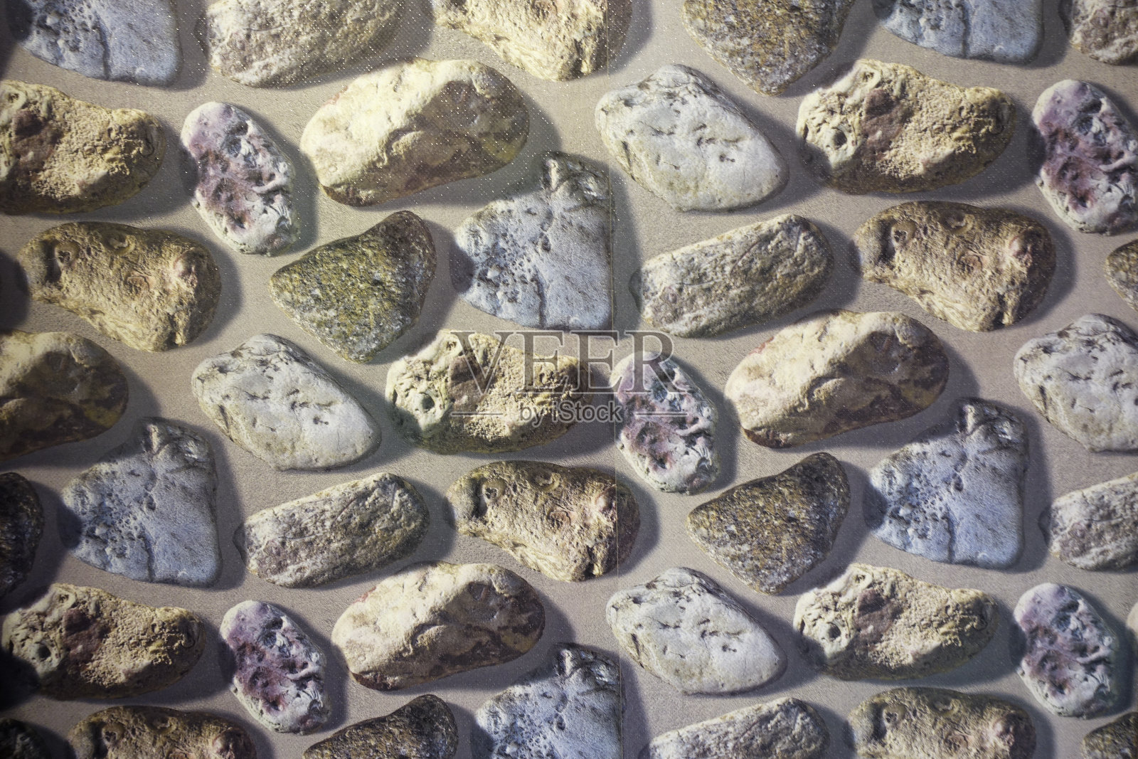 3d棱柱墙与石材图案照片摄影图片