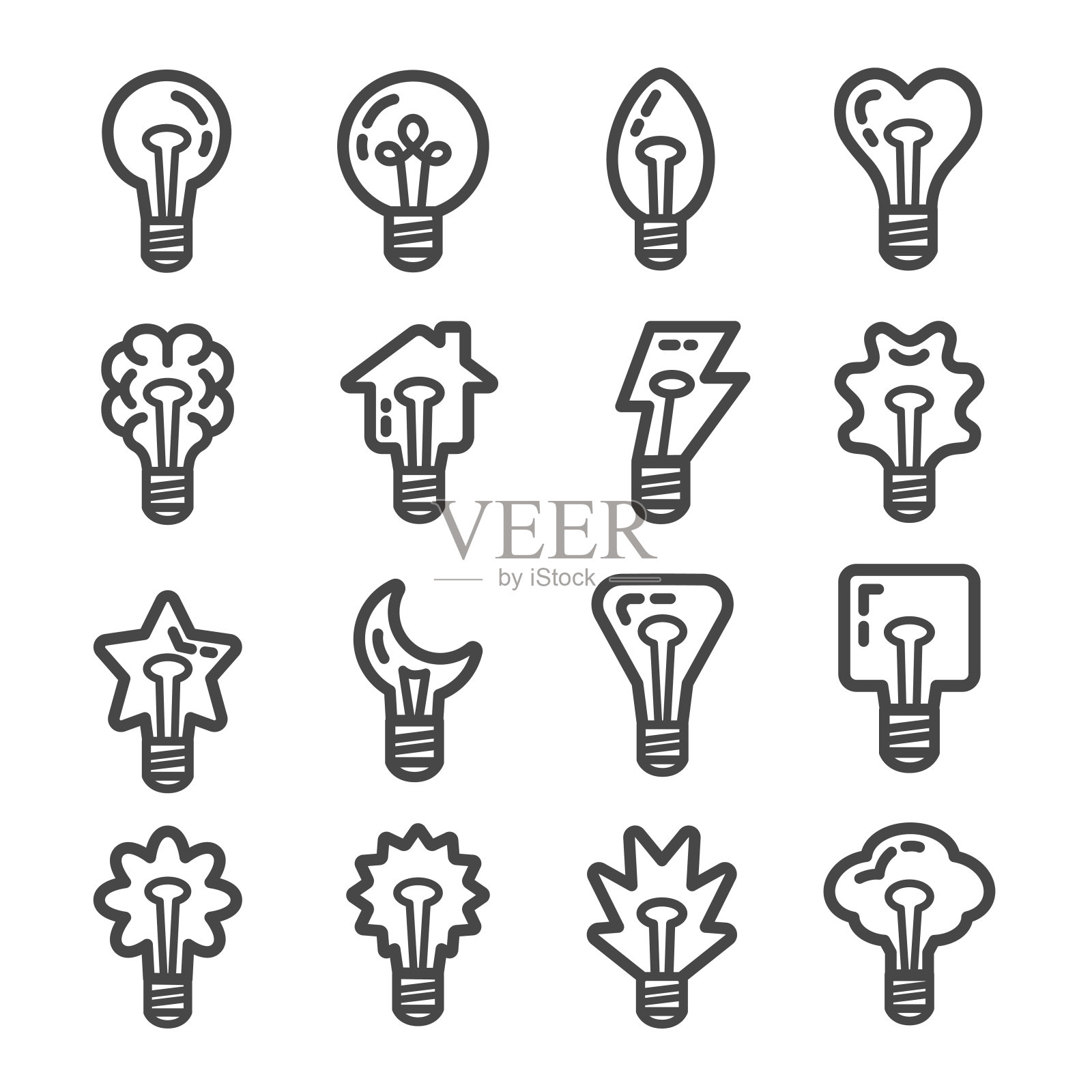 创意灯泡图标图标素材