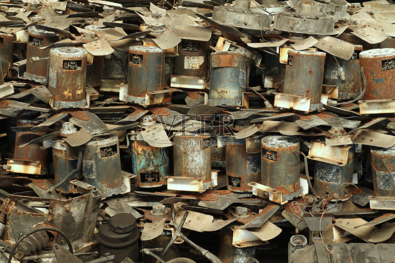 风机电机堆照片摄影图片