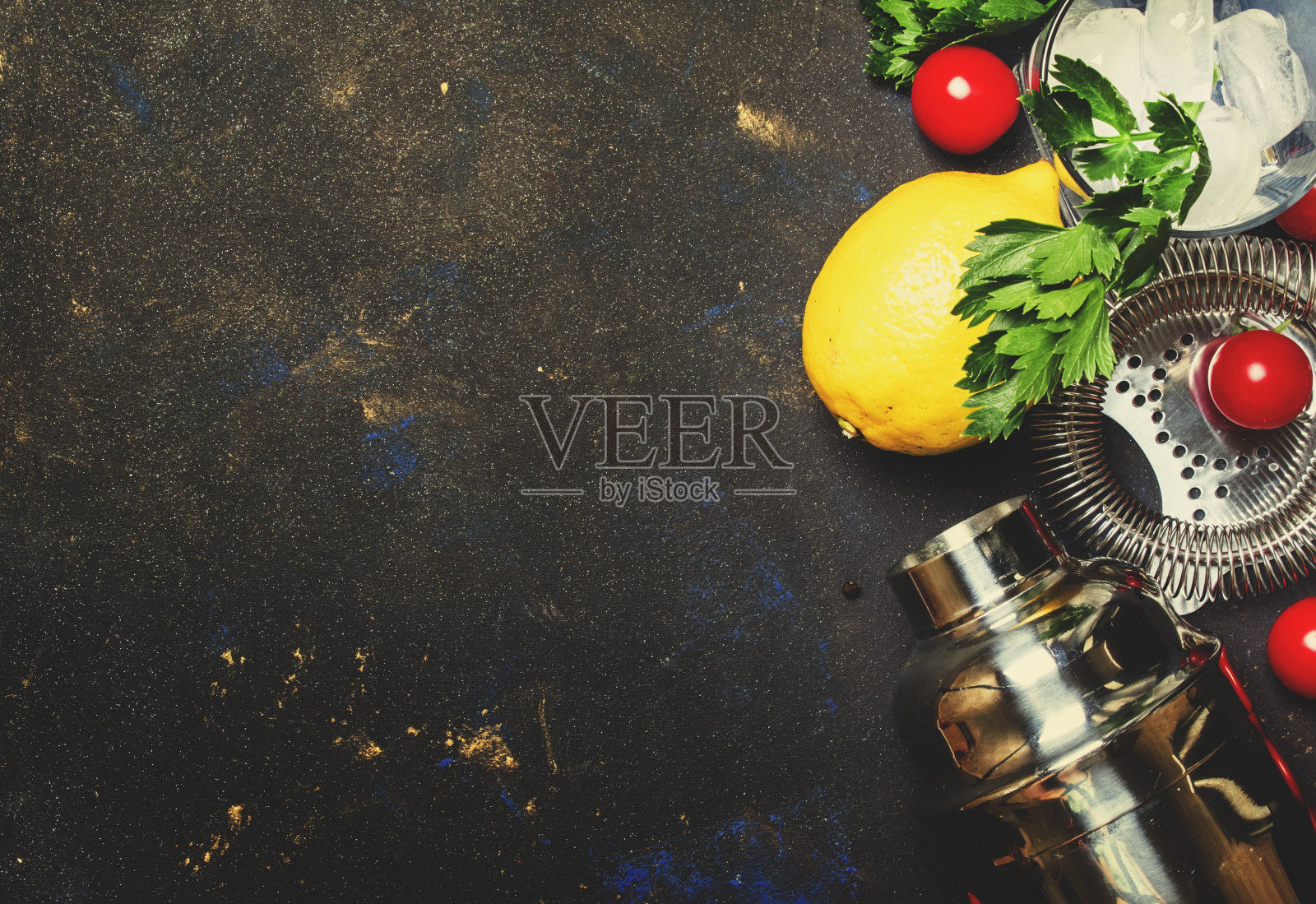 血腥玛丽鸡尾酒的准备材料照片摄影图片