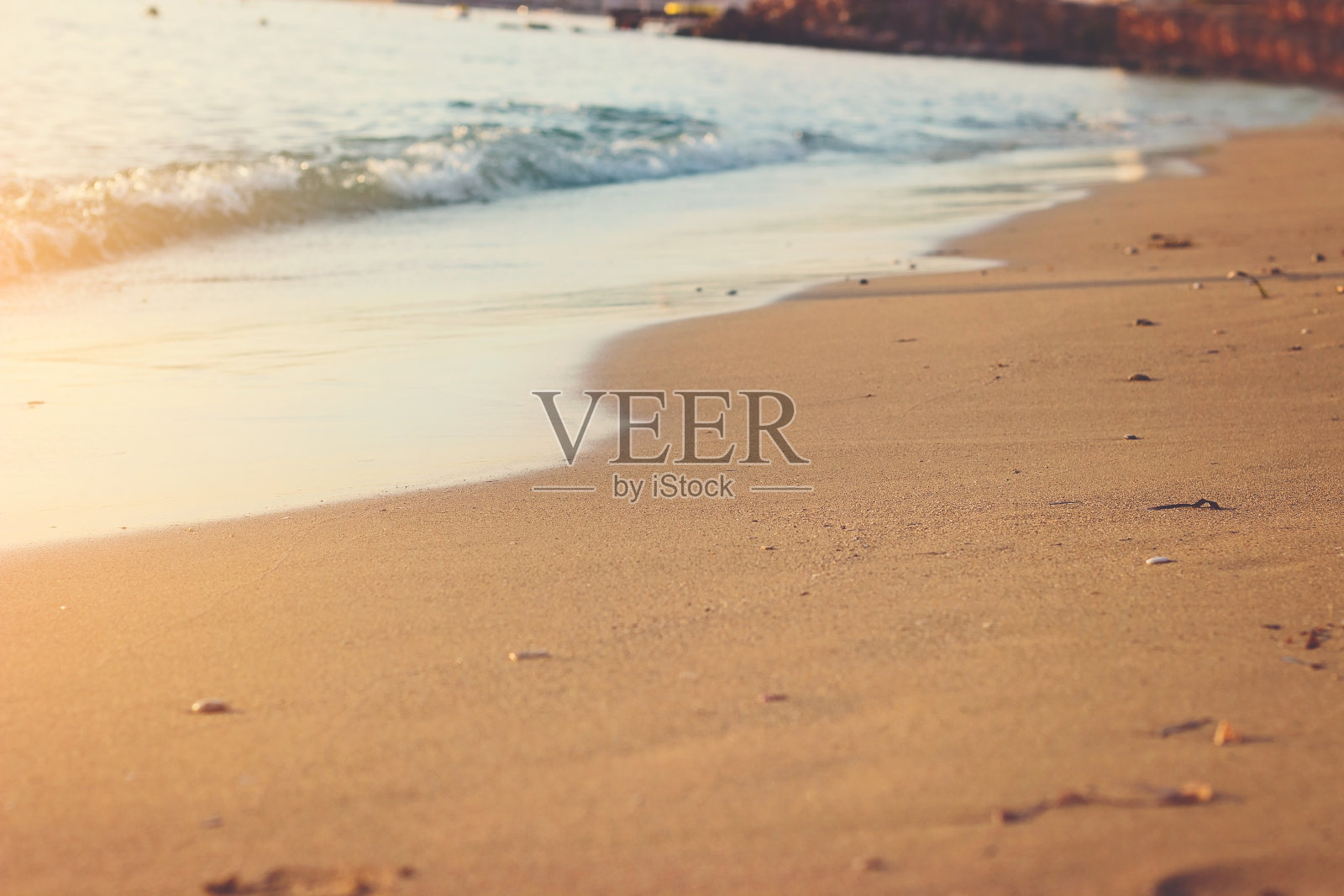 摘要-海边和海滩上的夕阳沙照片摄影图片