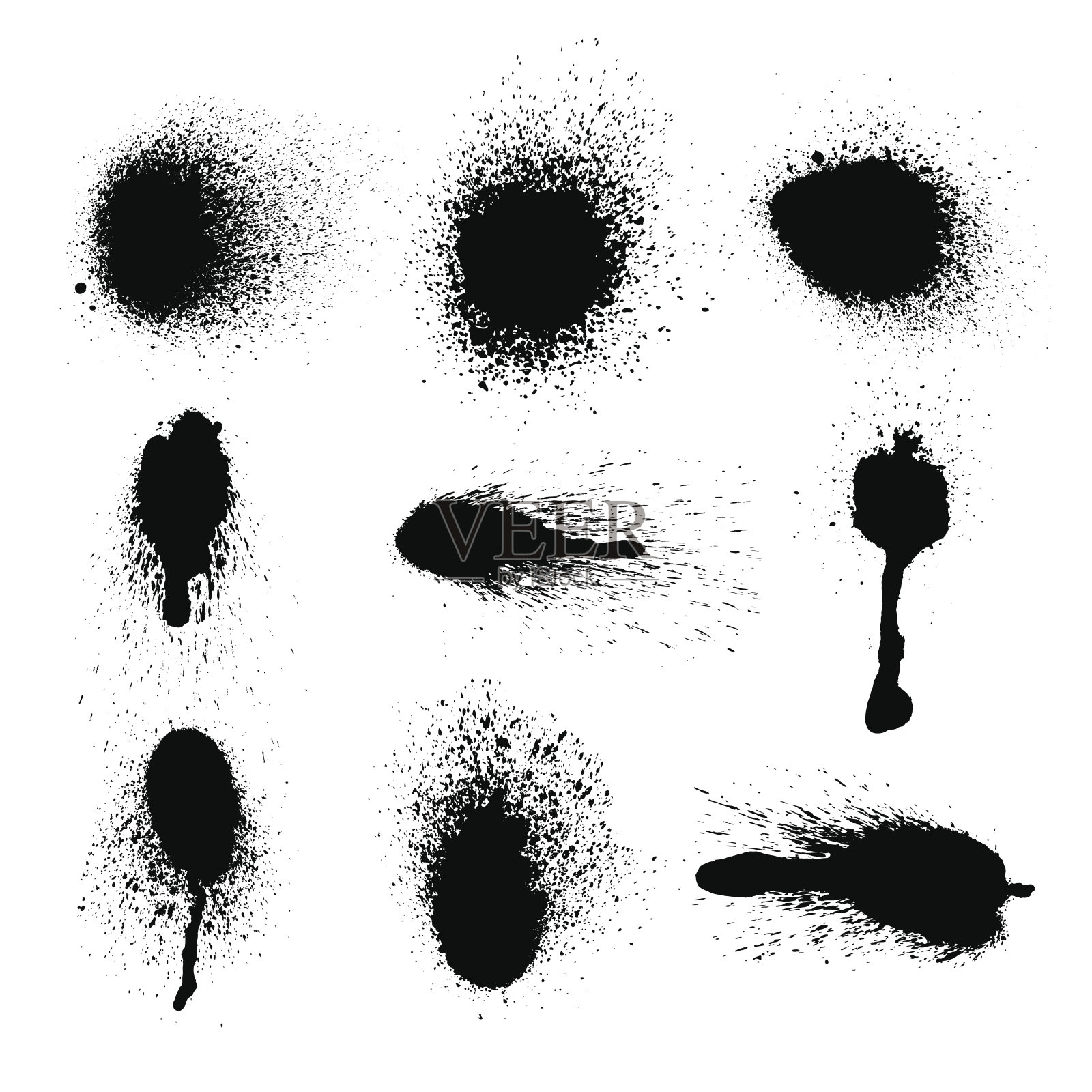 墨水飞溅矢量图插画图片素材