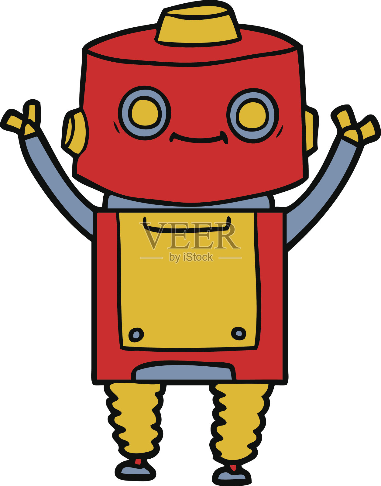 卡通机器人设计元素图片