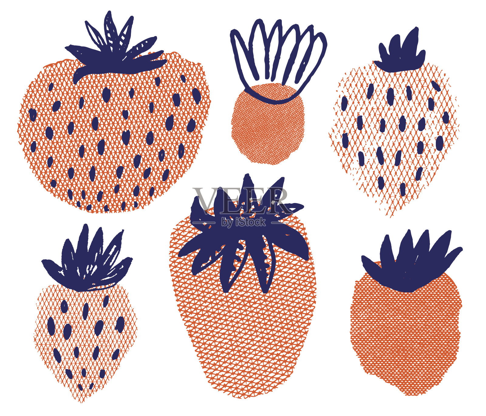 草莓插画图片素材