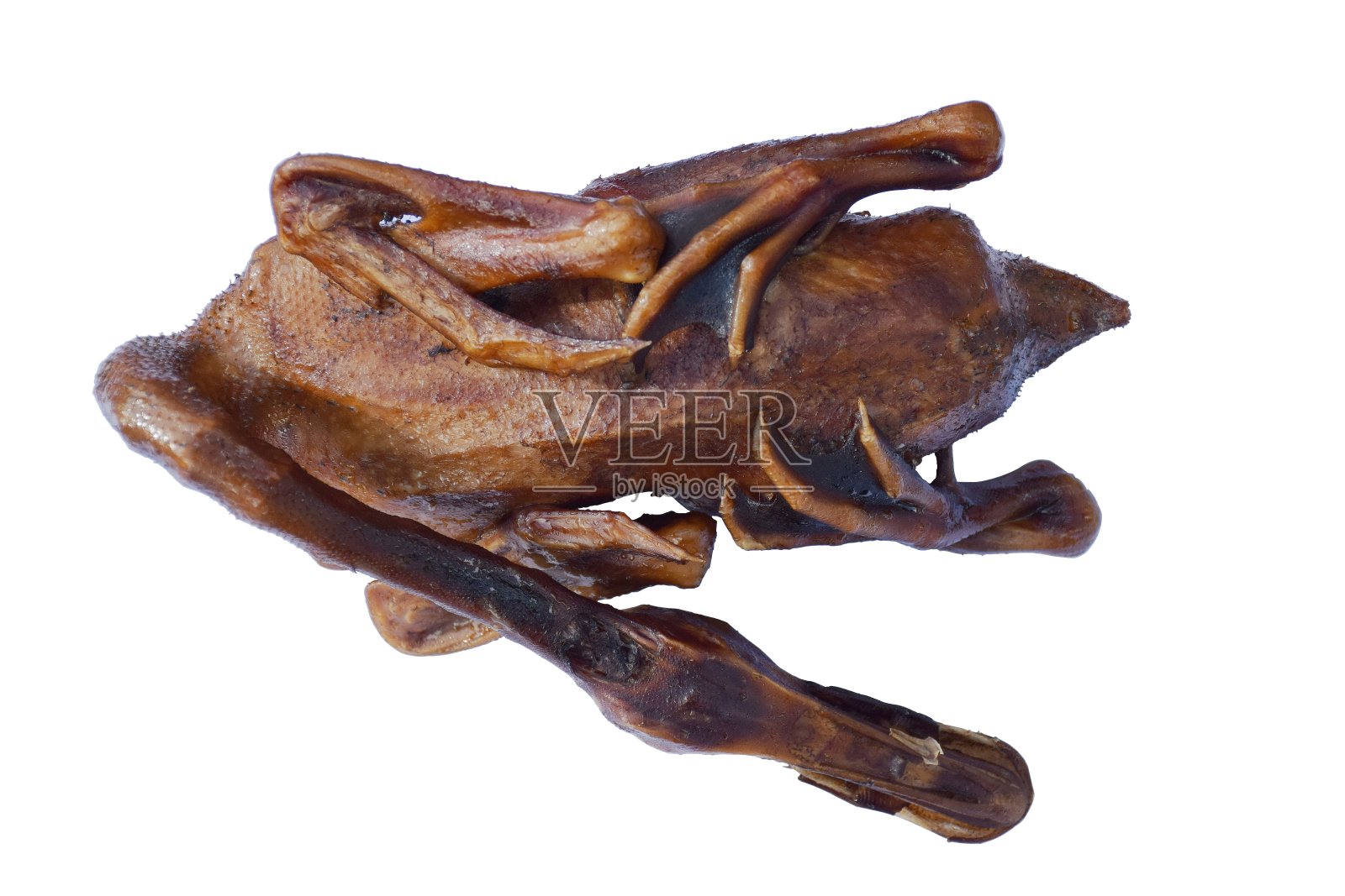 清蒸中国鸭孤立在白色背景照片摄影图片