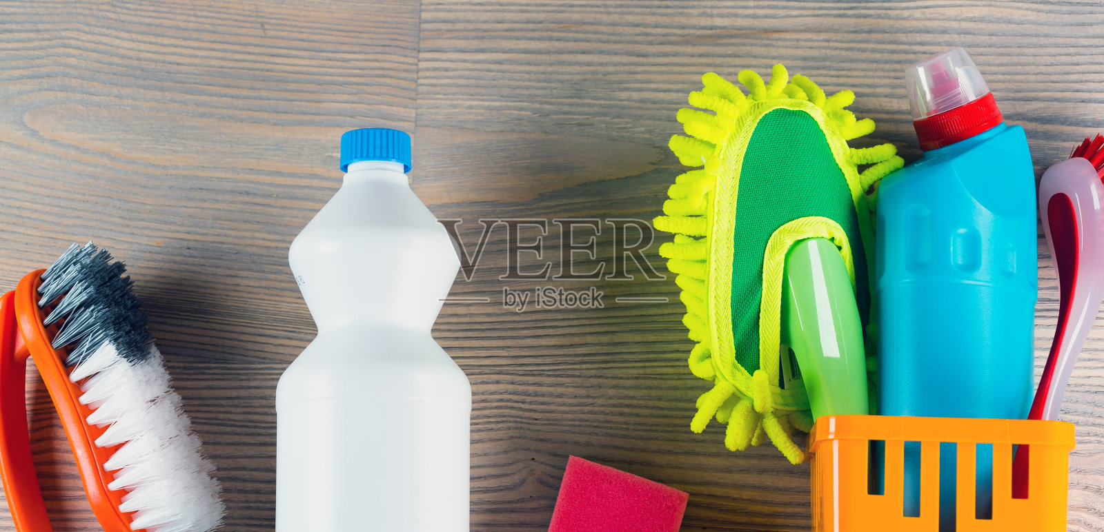 色彩缤纷的清洁概念与用品照片摄影图片