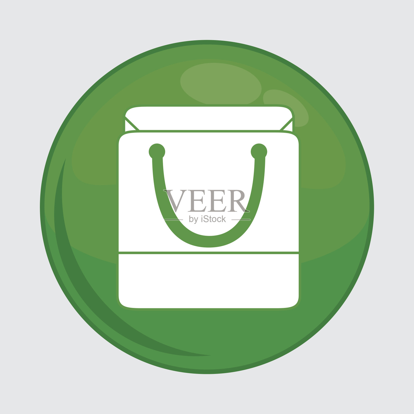 购物袋图标。社交媒体设计。矢量图形插画图片素材