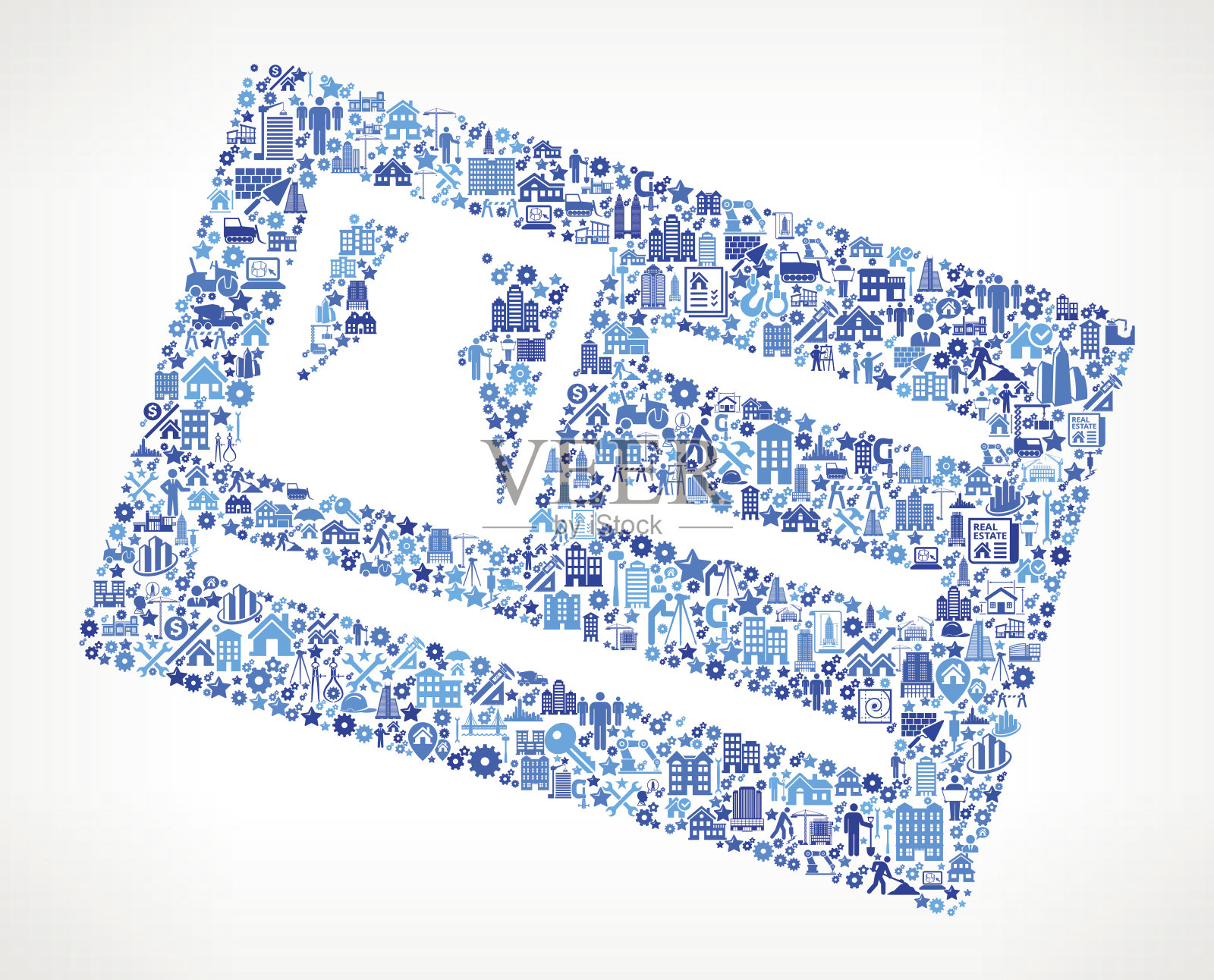 身份证建筑行业矢量图标模式插画图片素材