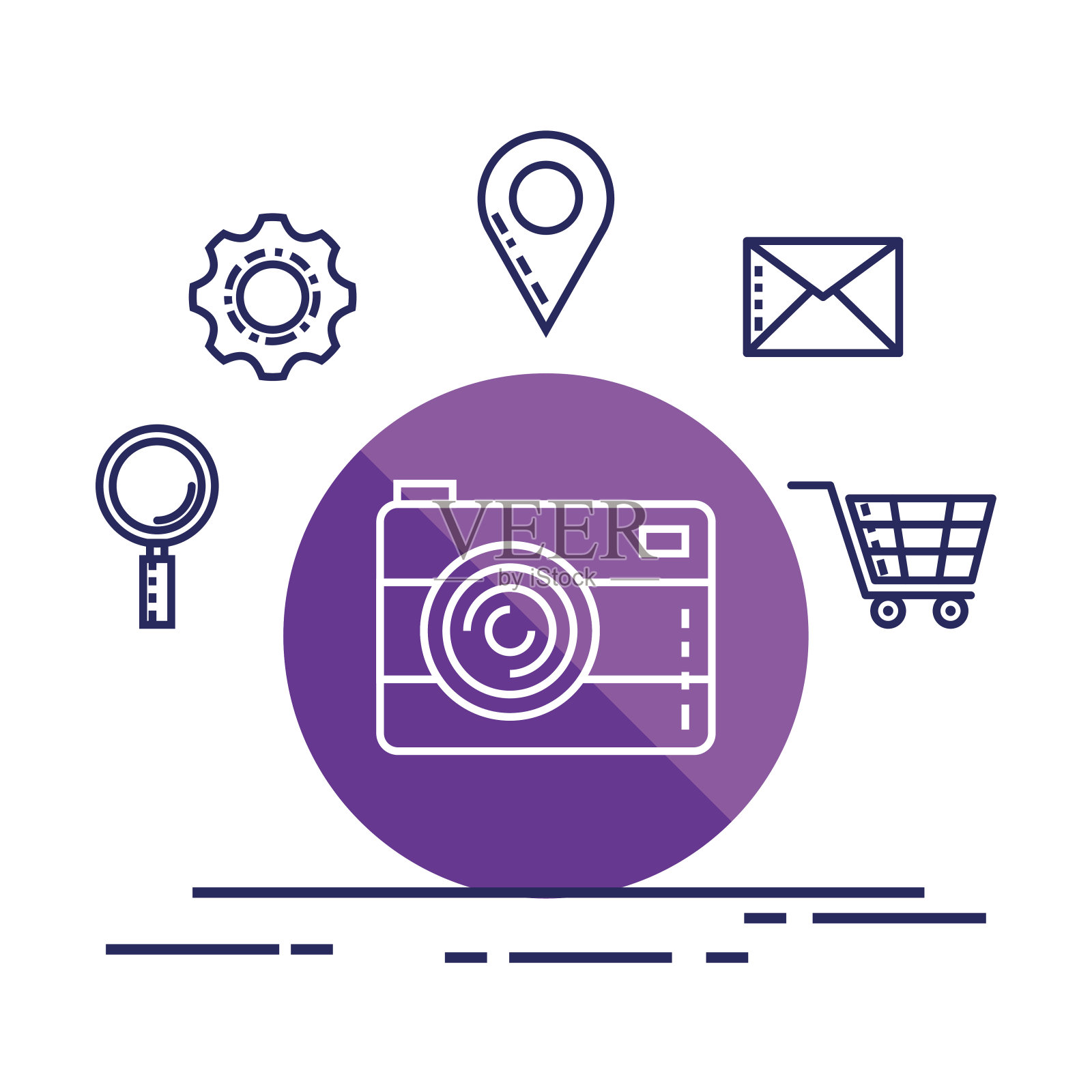 相机照片在线web应用程序数字图标图标素材