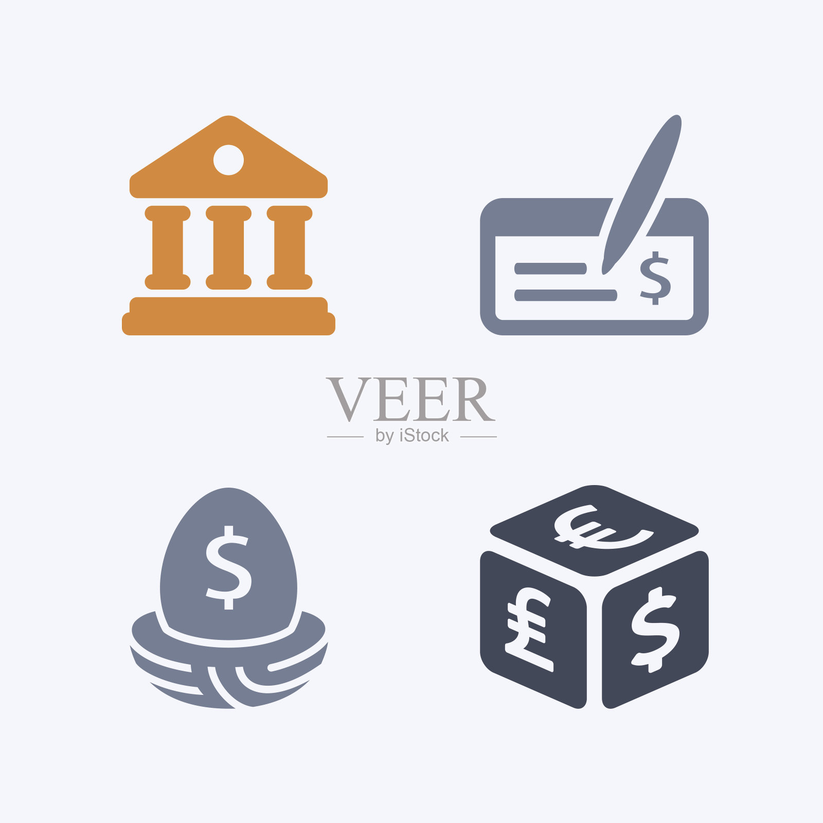 银行-碳图标图标素材