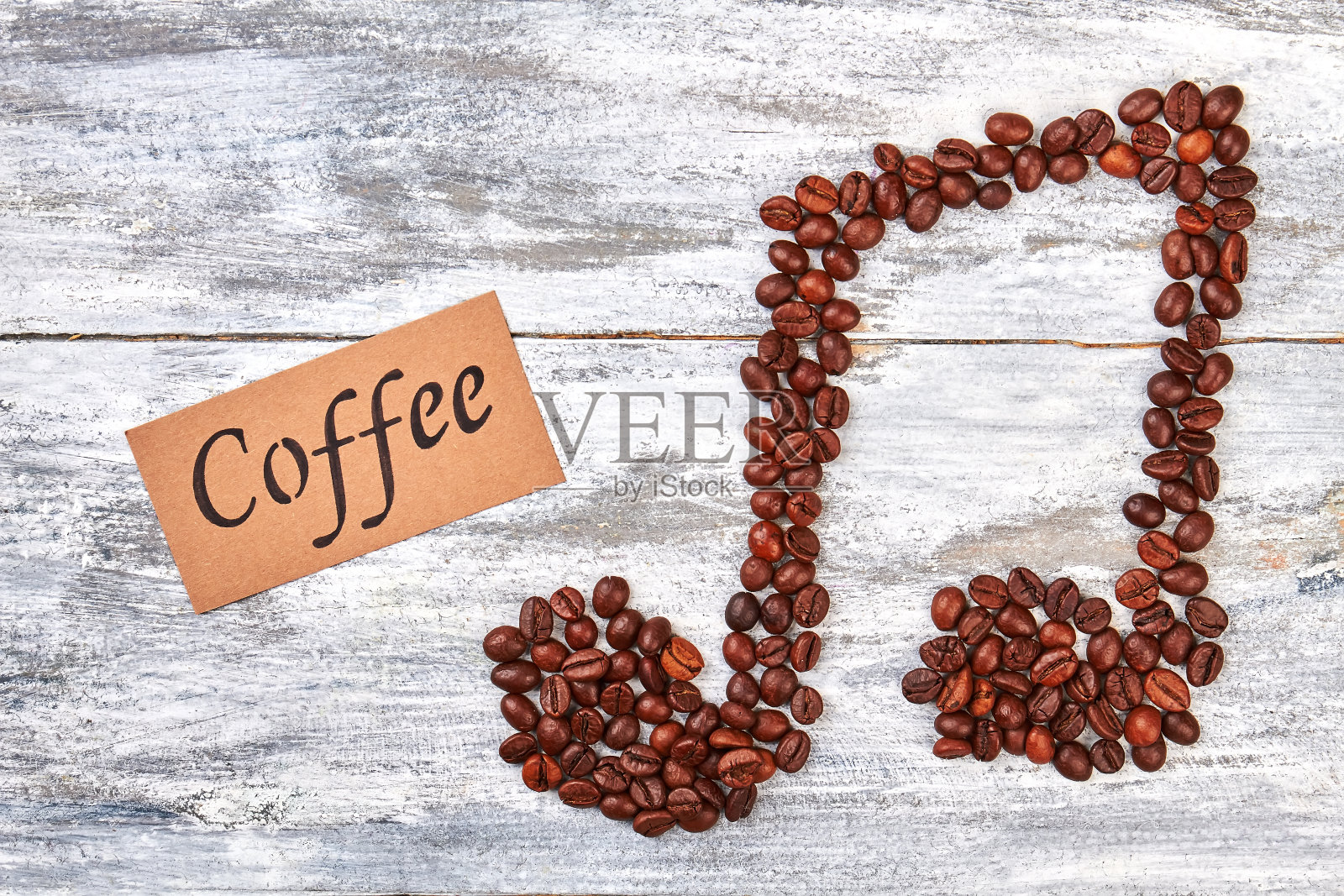 来自咖啡豆的曲调，讯息。照片摄影图片