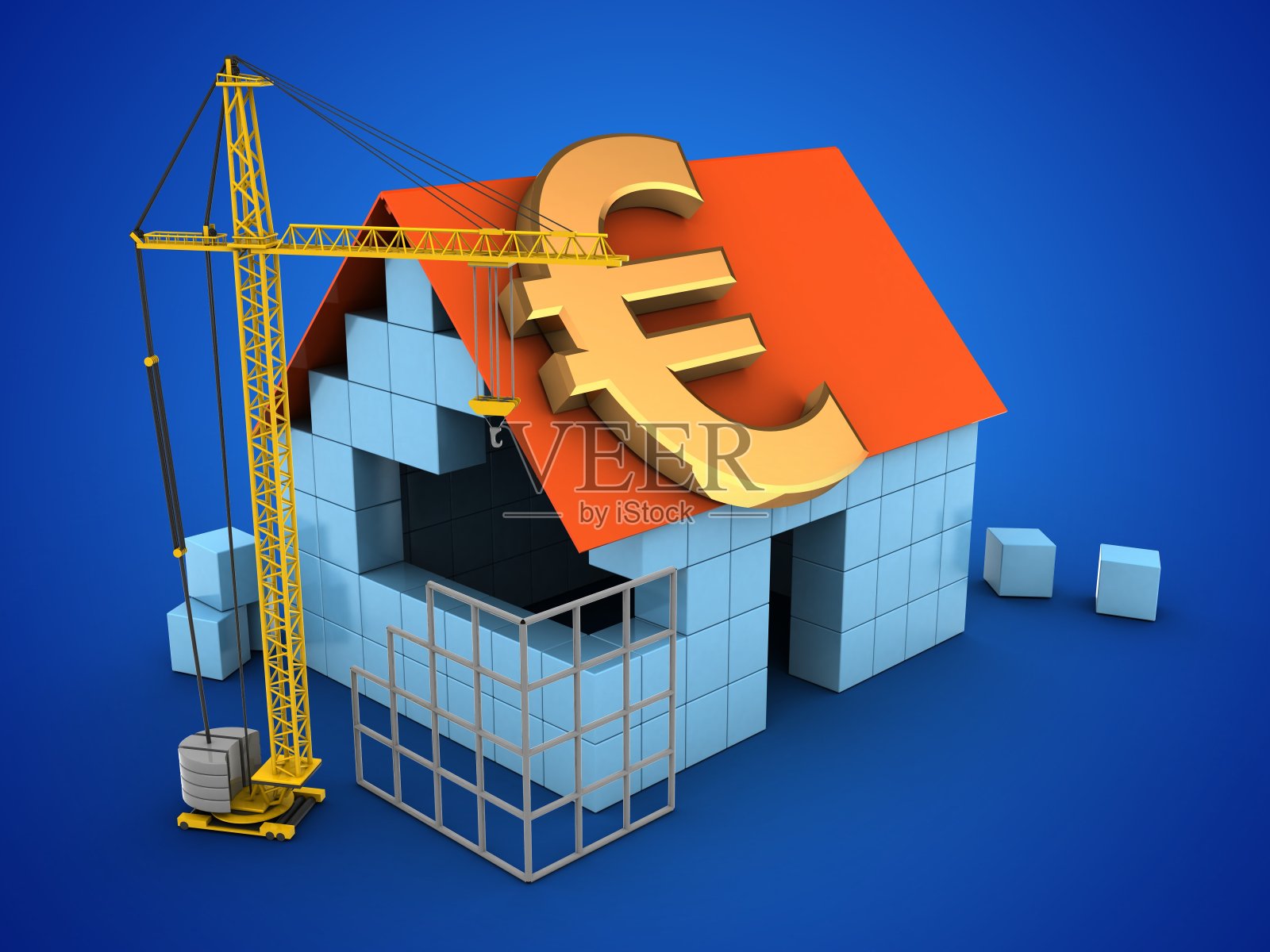 3 d欧元标志照片摄影图片