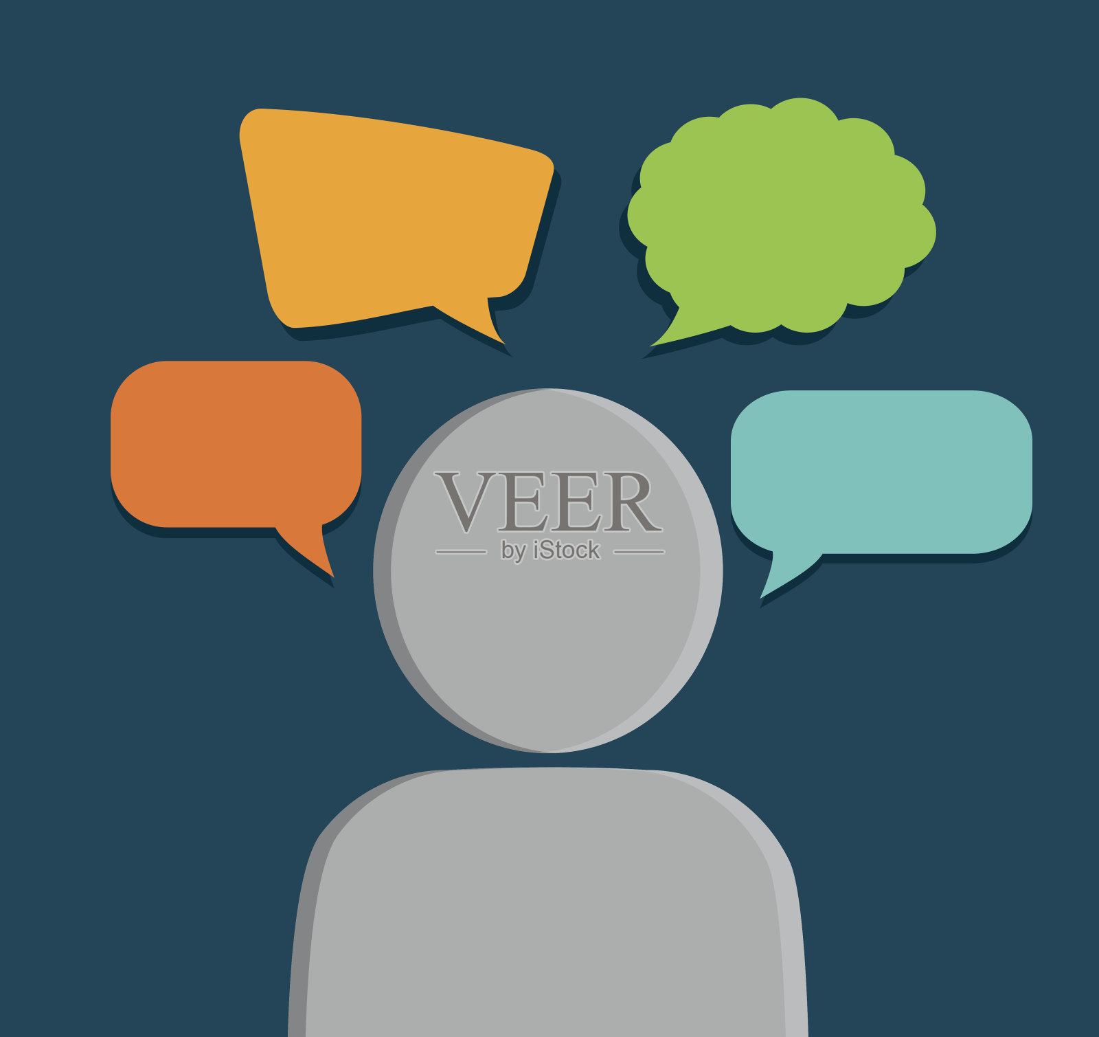 图形聊天设计，可编辑矢量插画图片素材