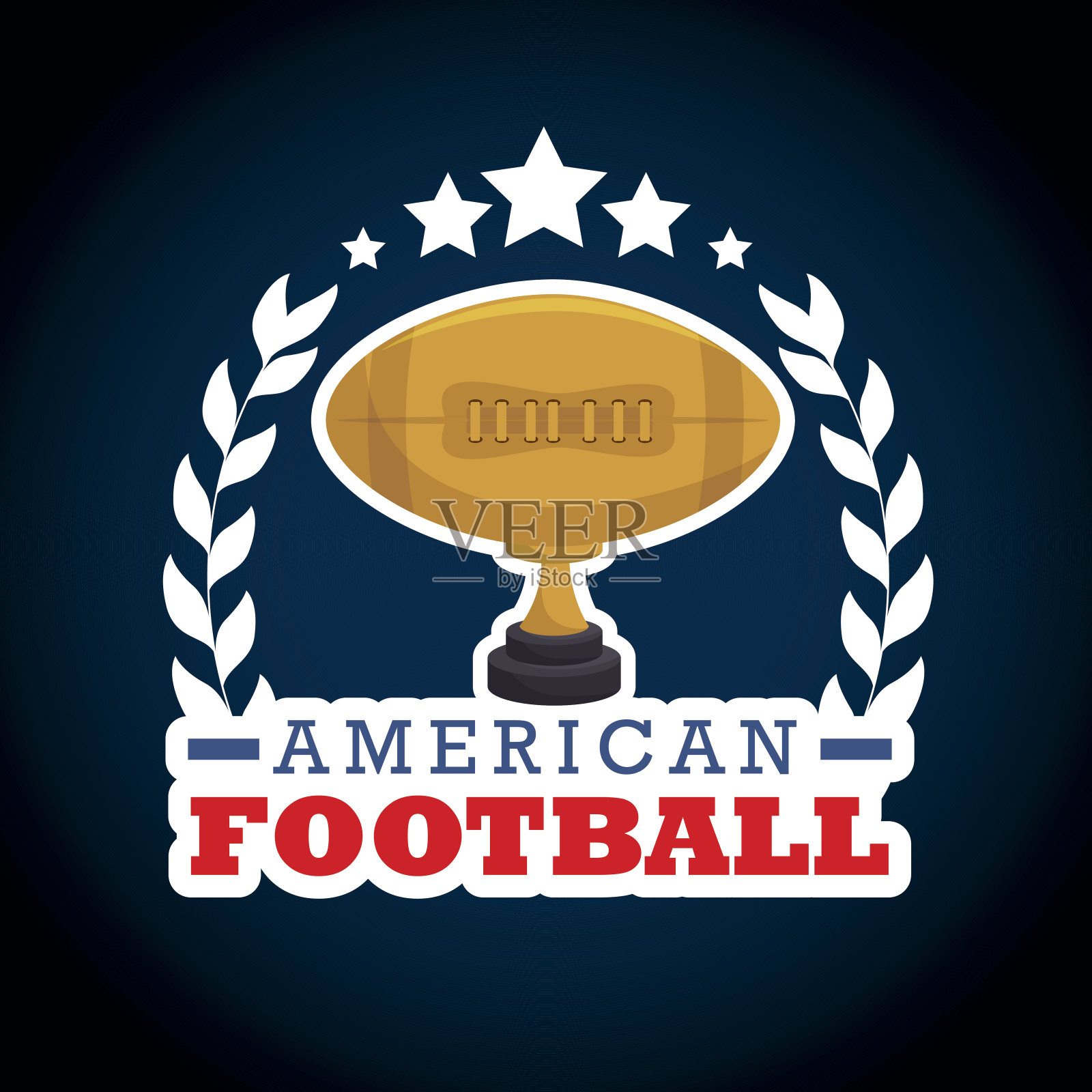 美国橄榄球运动偶像插画图片素材