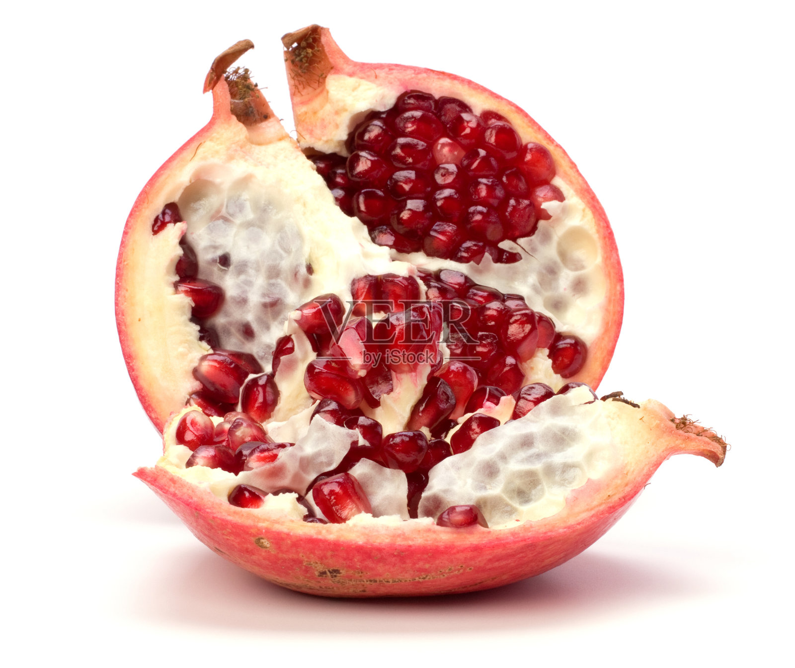 孤立的石榴在白色背景照片摄影图片