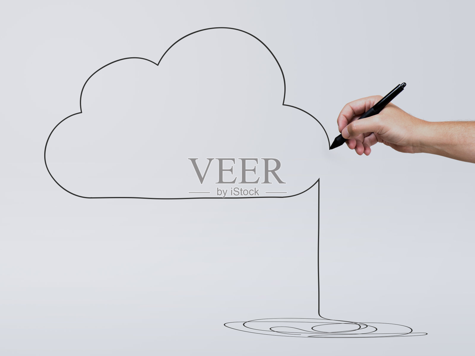 3d打印云计算概念照片摄影图片