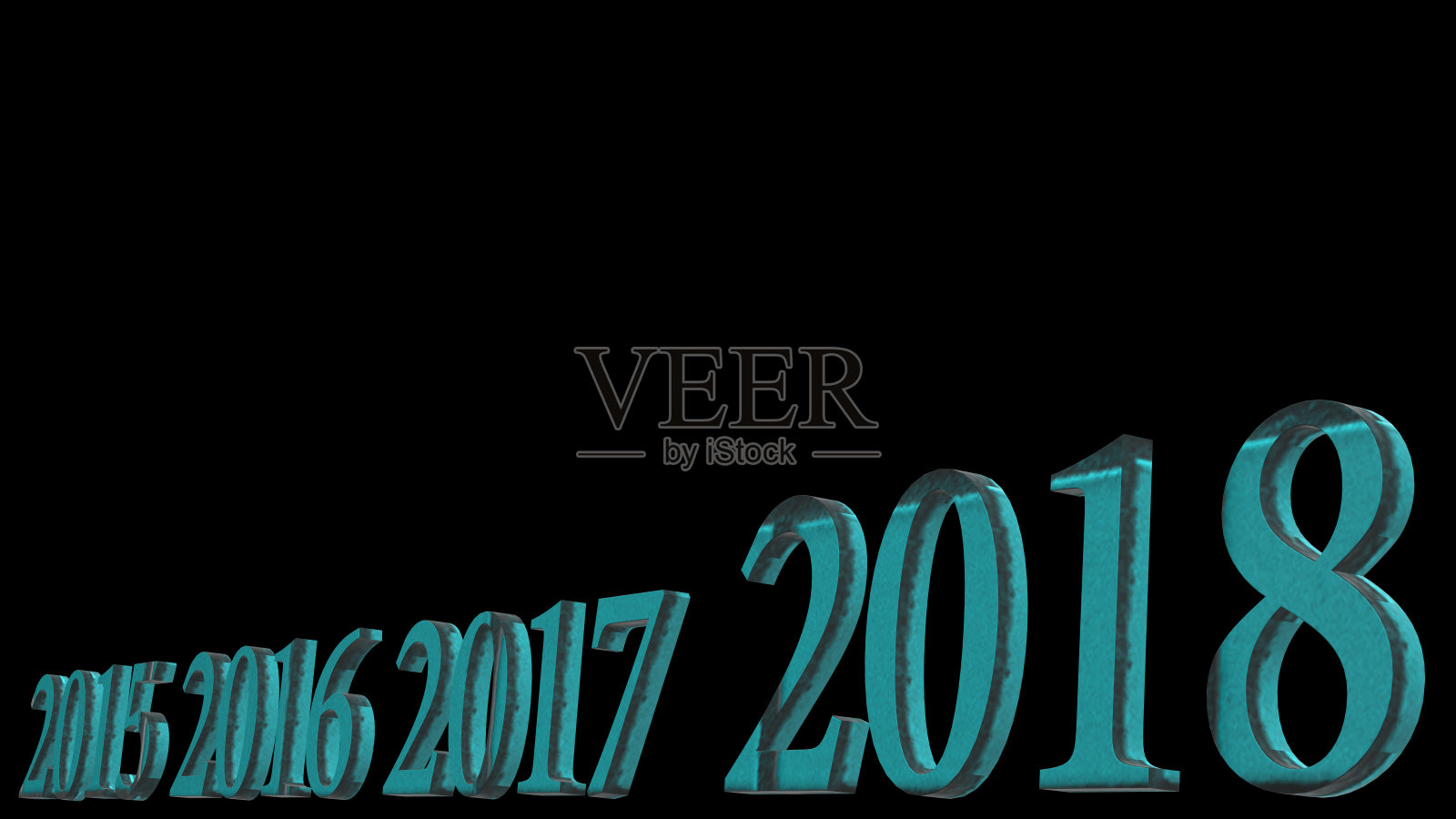 Happy new year 2018 3d文字设计3d渲染，背景颜色清晰照片摄影图片