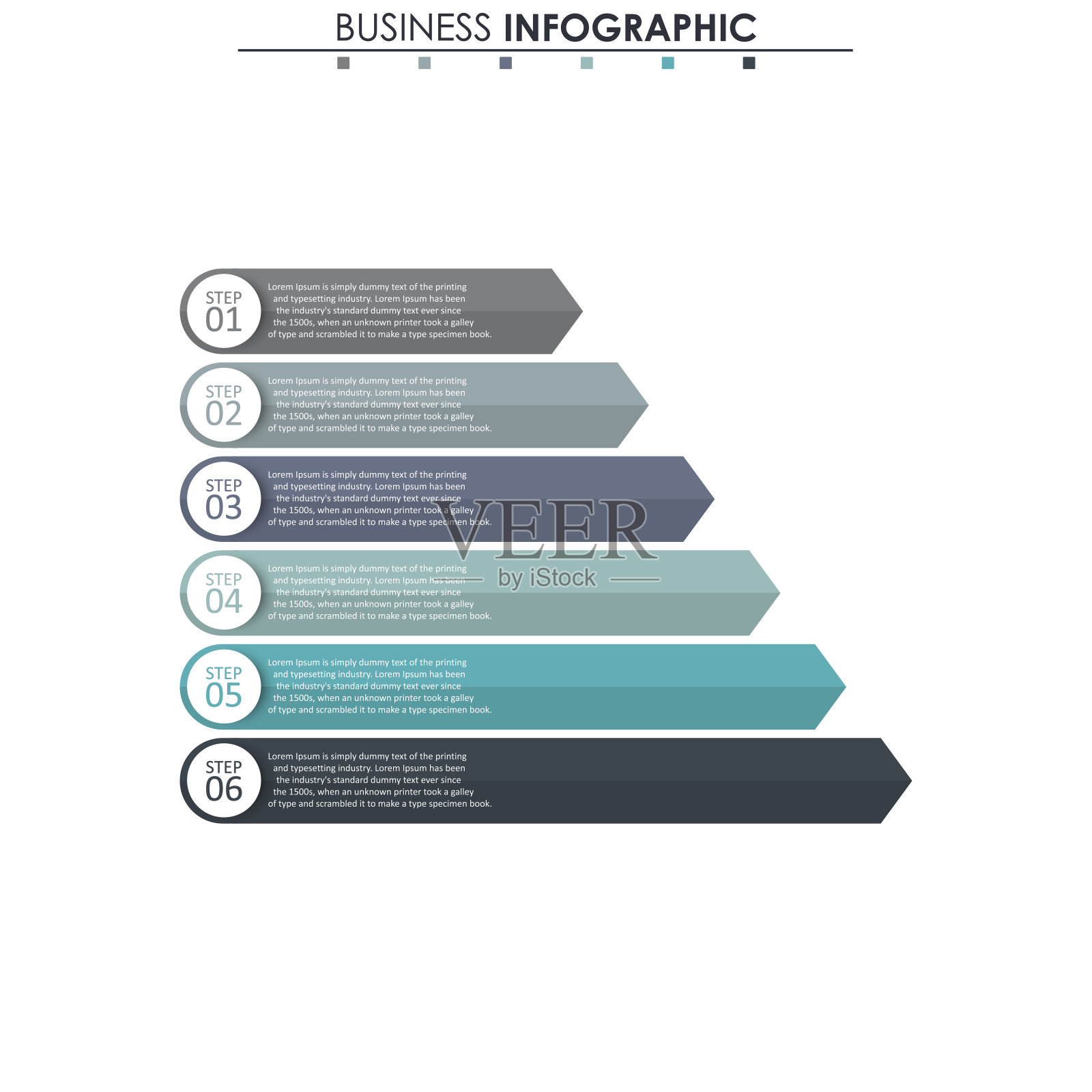 业务数据,图表。图表的抽象元素，有6个步骤，策略，选择，部分或过程的图表。用于表示的矢量业务模板。信息图表的创意概念。插画图片素材