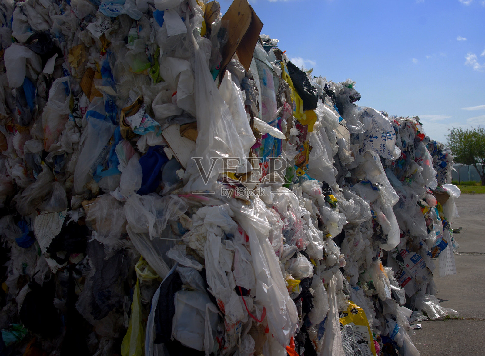 包消费袋，包装，和薄膜从单一的溪流收集计划的回收照片摄影图片