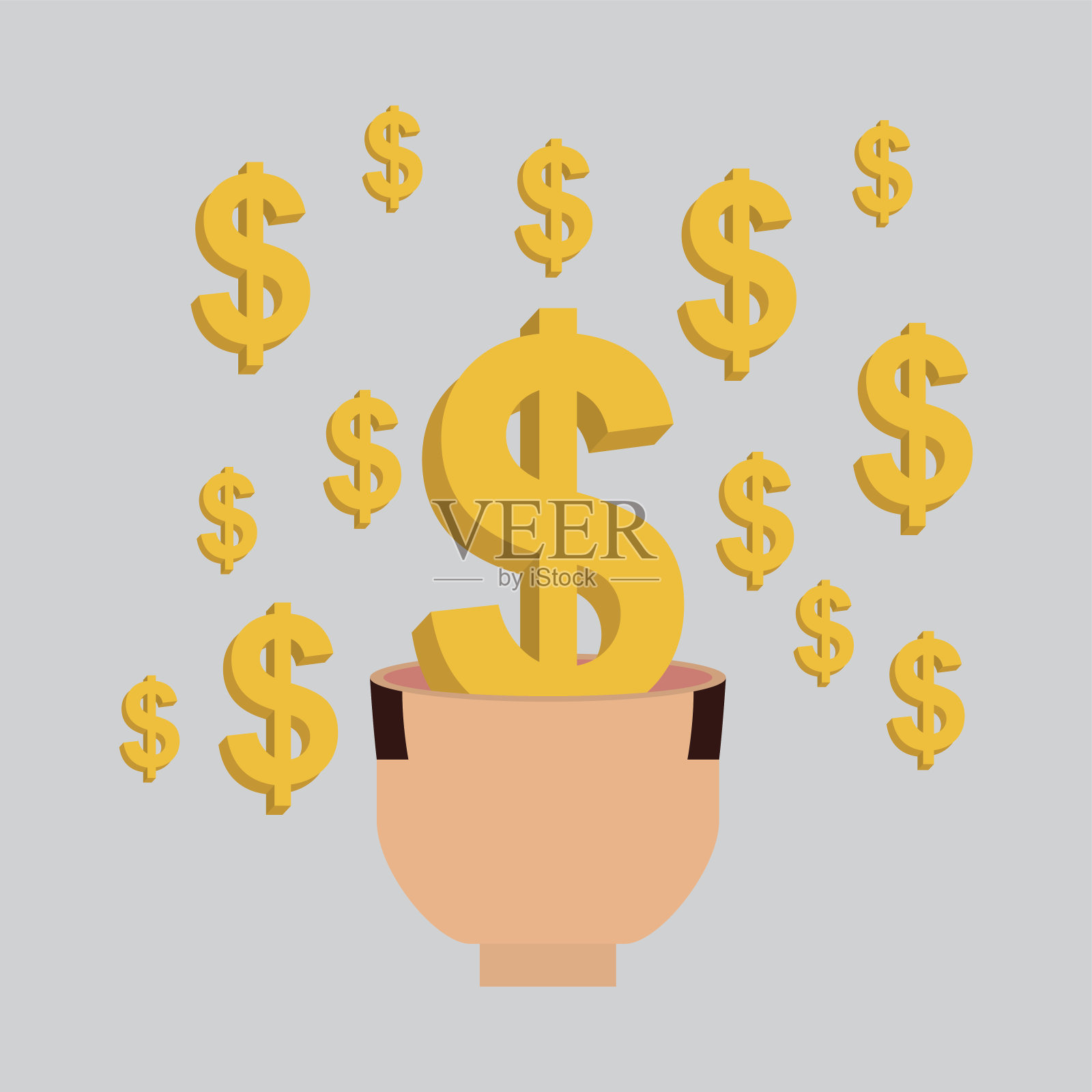 利润设计，货币和财务概念插画图片素材