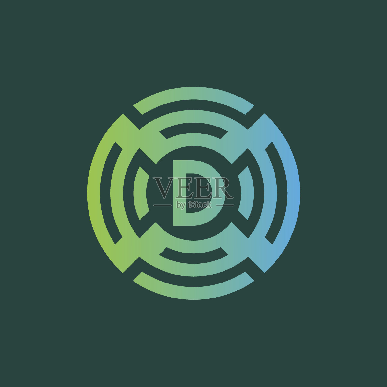 网络眼首字母D图标设计插画图片素材