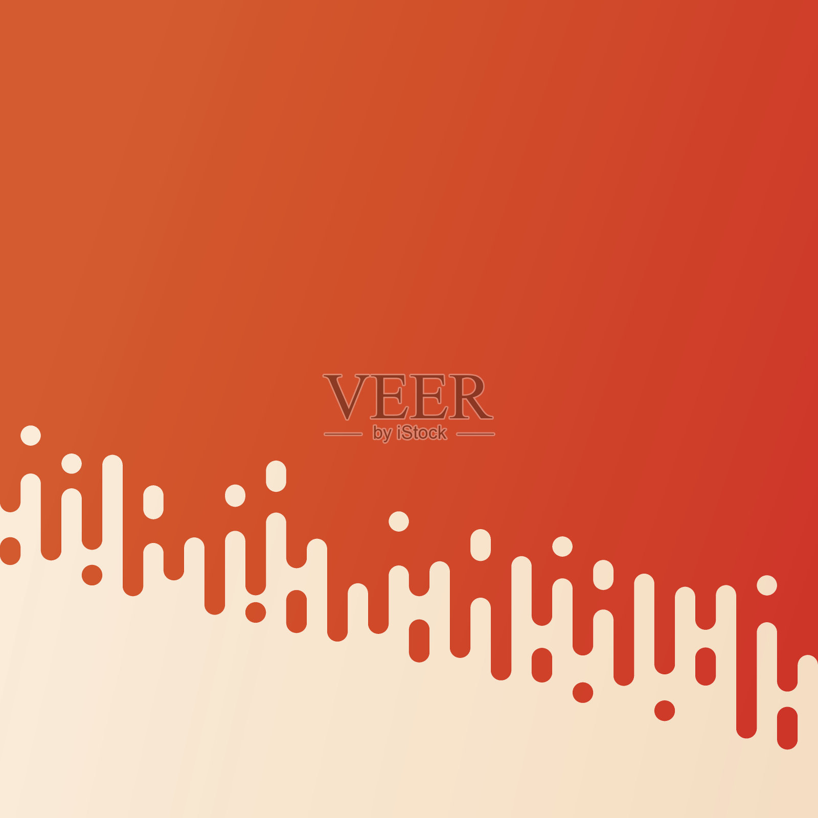 橙色抽象无缝圆角线半色调过渡插画图片素材