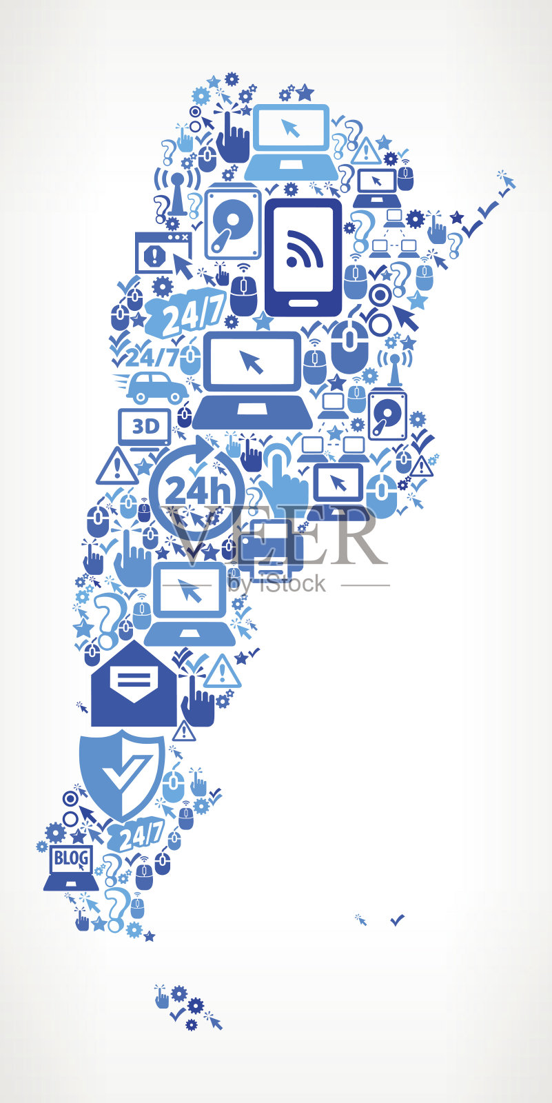 阿根廷技术支持矢量图标模式插画图片素材