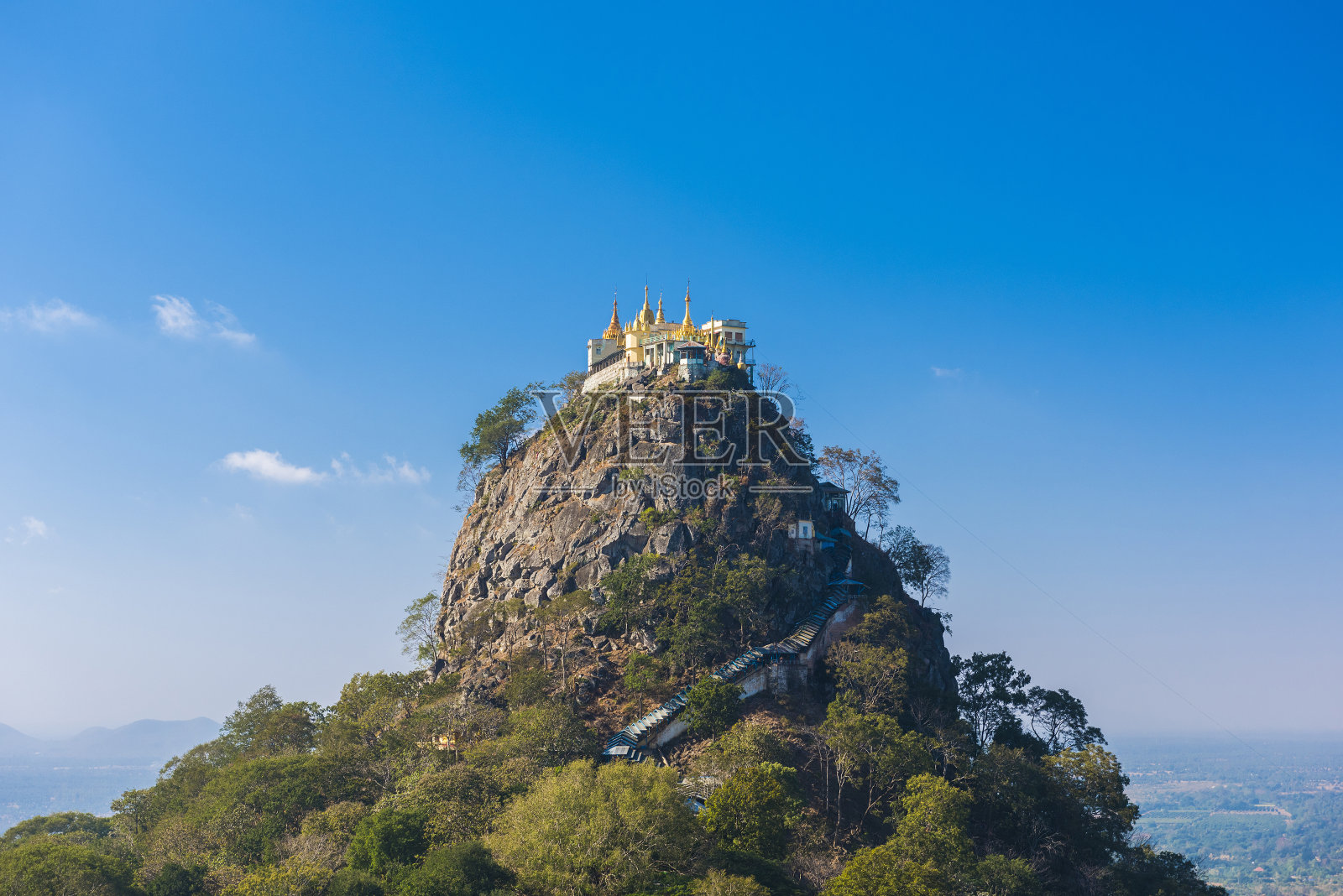 帕帕山附近的寺庙照片摄影图片