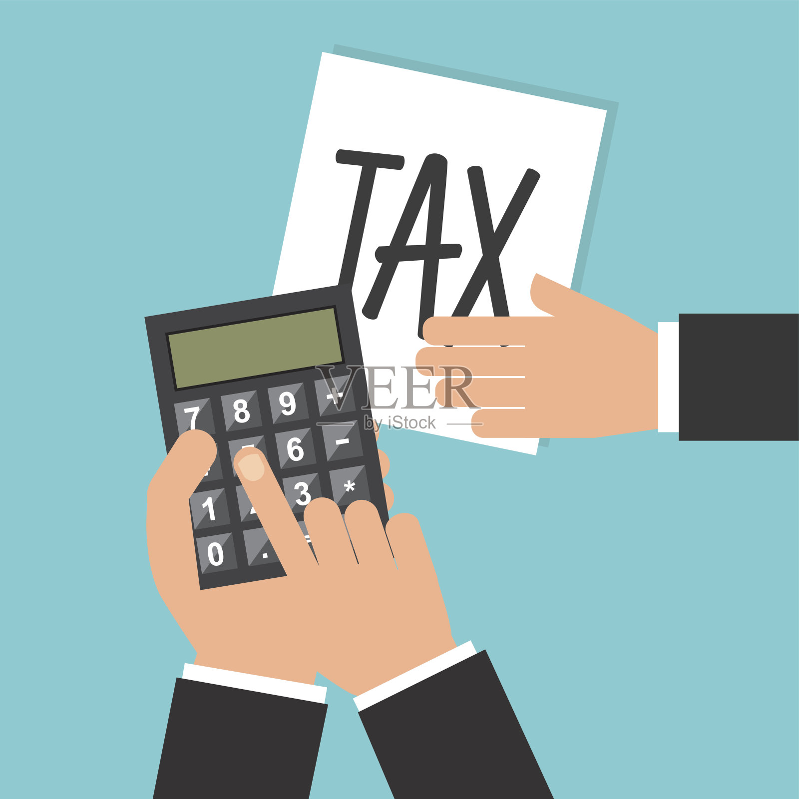 税一天设计插画图片素材