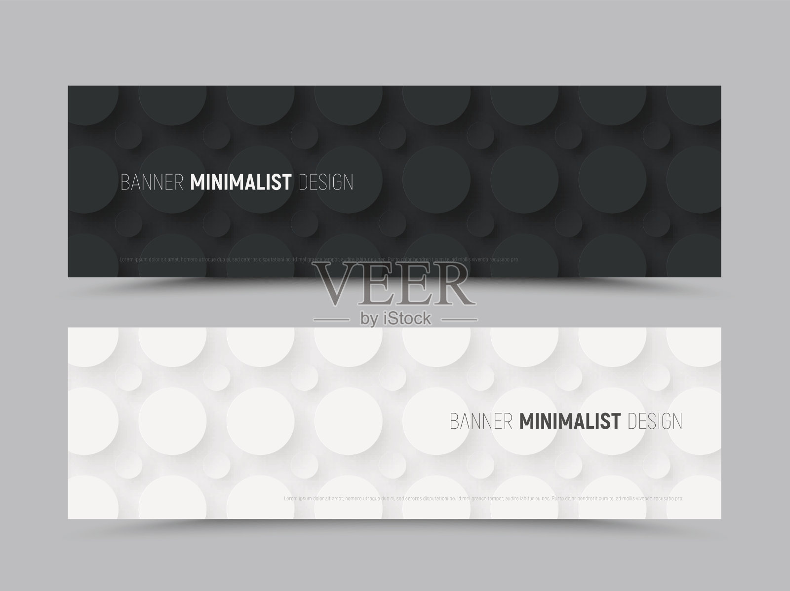 矢量网页横幅模板在一个极简风格的网站插画图片素材