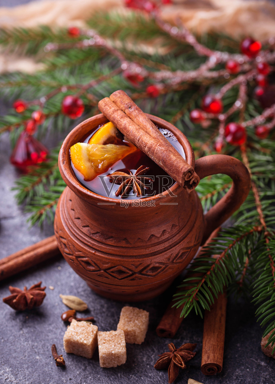 热红酒，冬天的热饮照片摄影图片