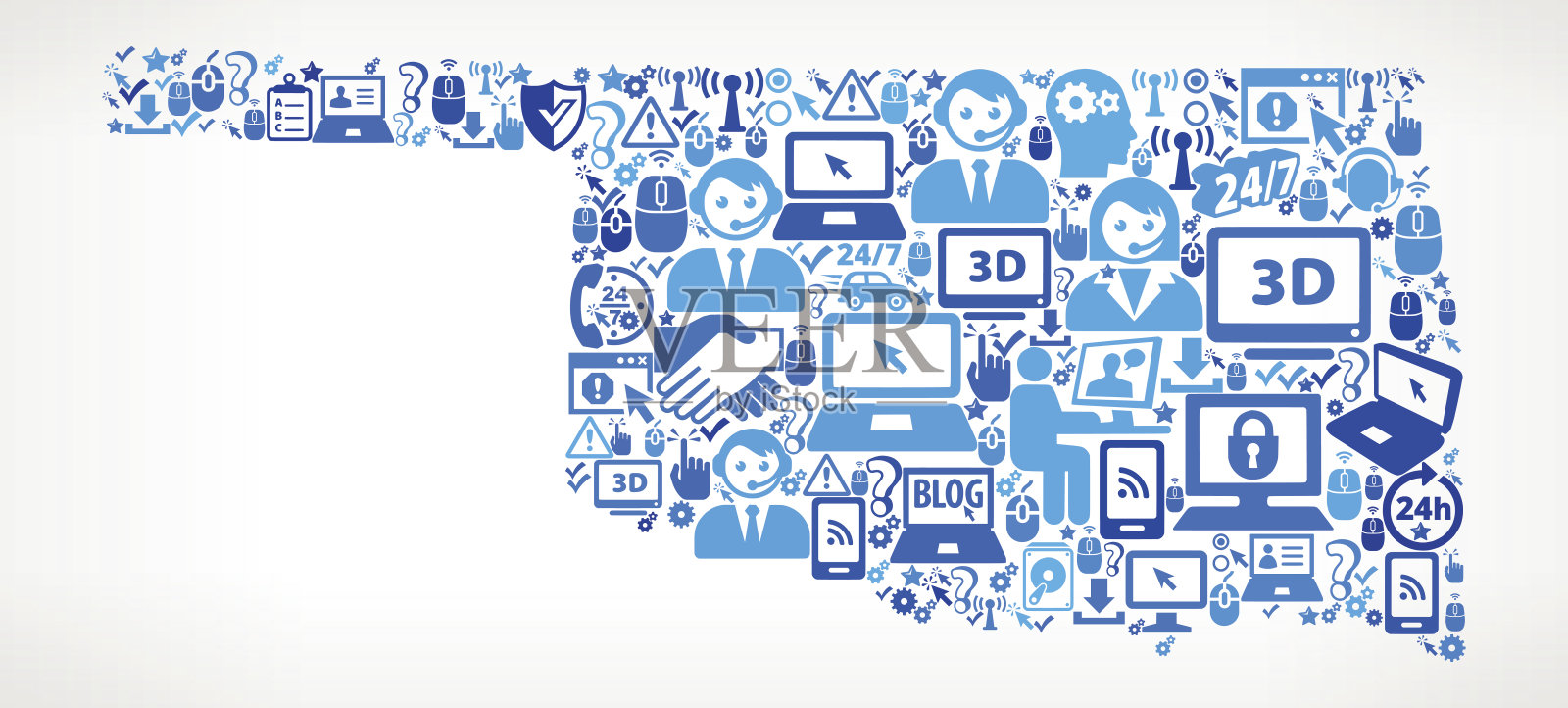 俄克拉何马州技术支持矢量图标模式插画图片素材