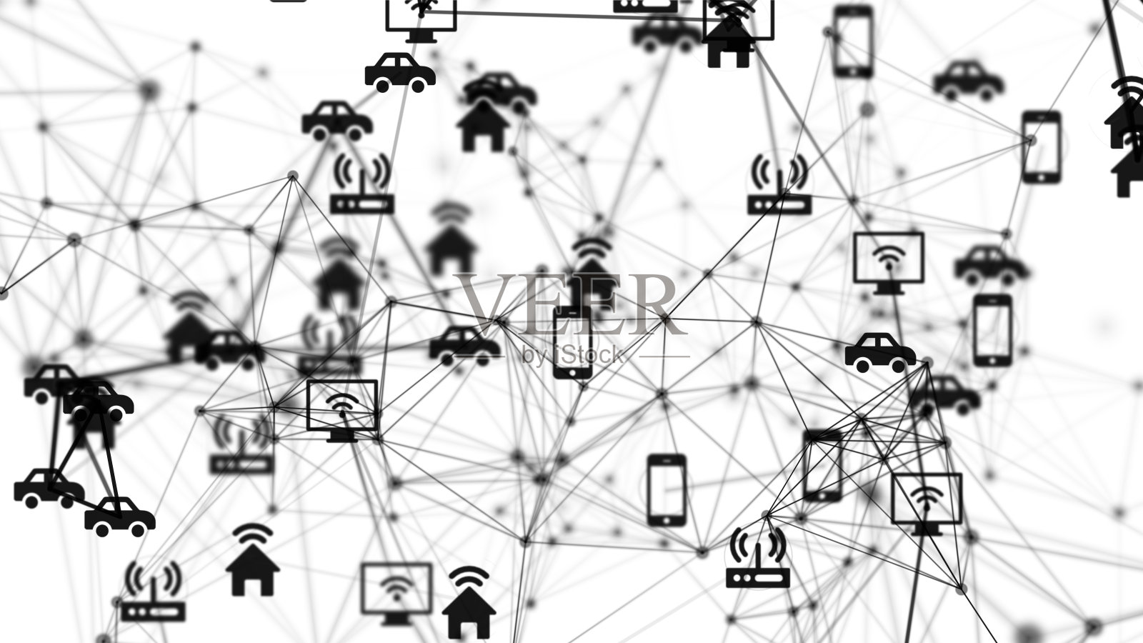 物联网(IoT)是指具有网络连接性的物理设备的网络照片摄影图片