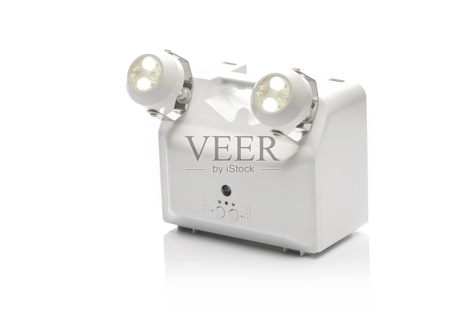 白底应急灯照片摄影图片