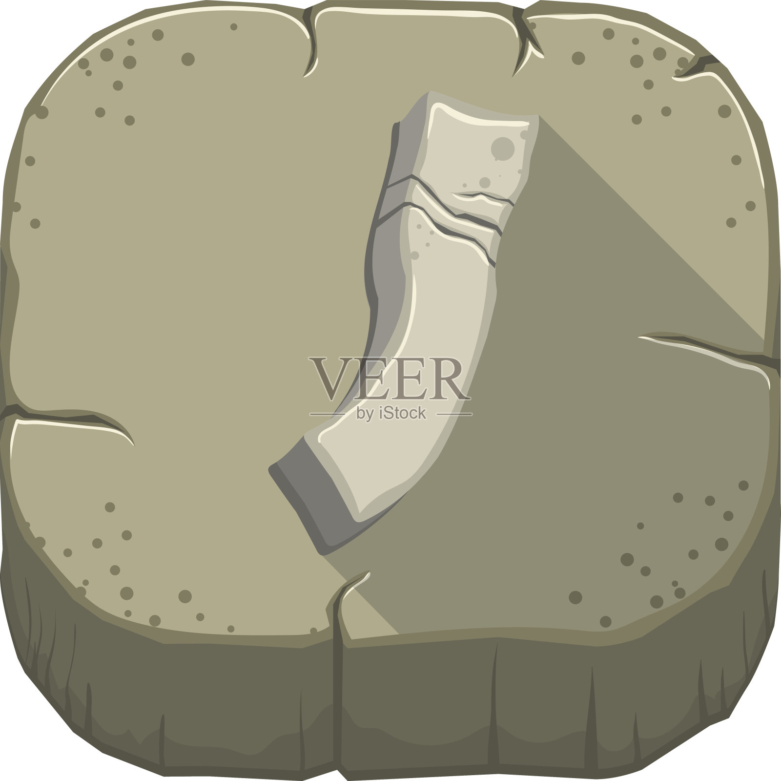 用石头雕刻的字母J插画图片素材