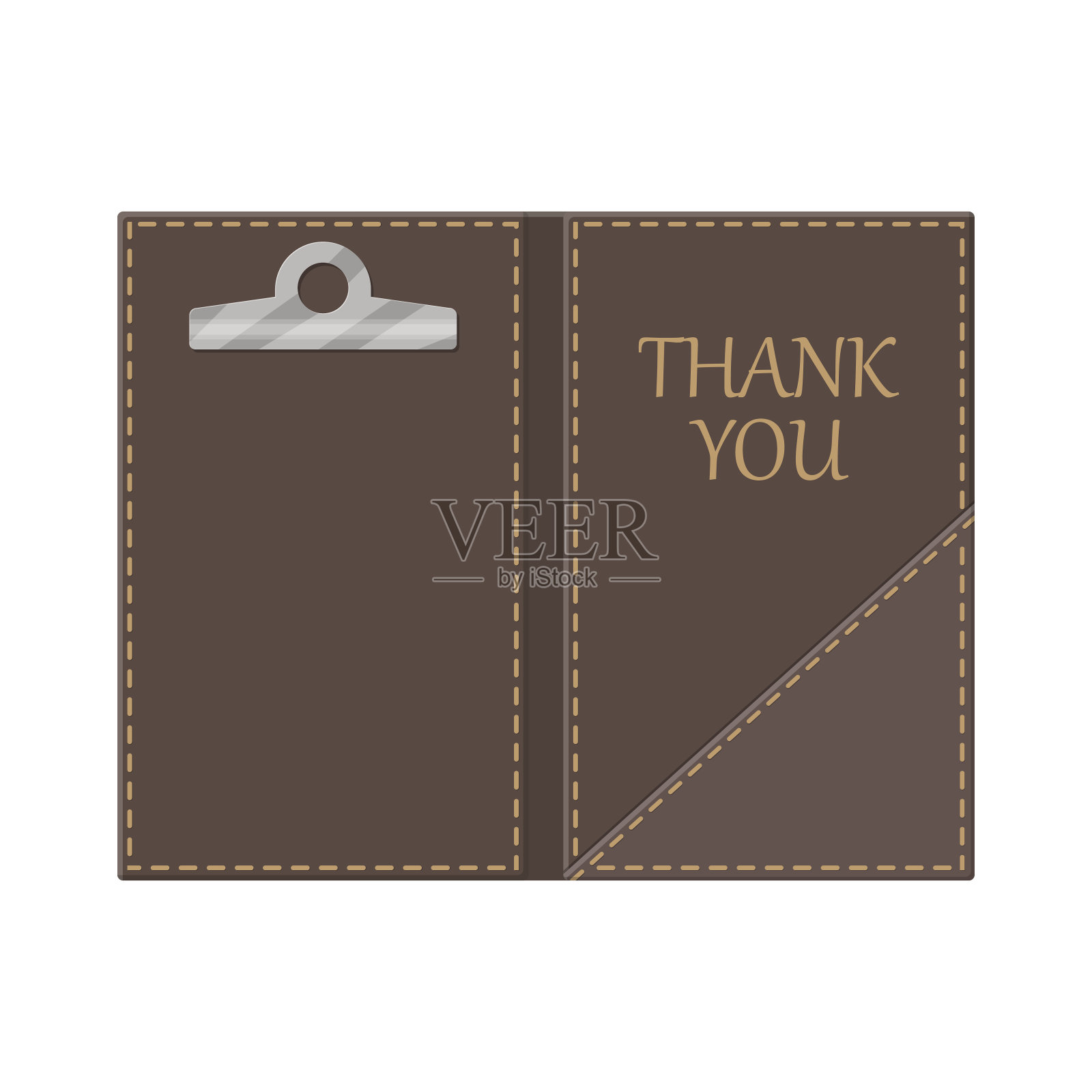 装现金，硬币和银行支票的皮夹。插画图片素材