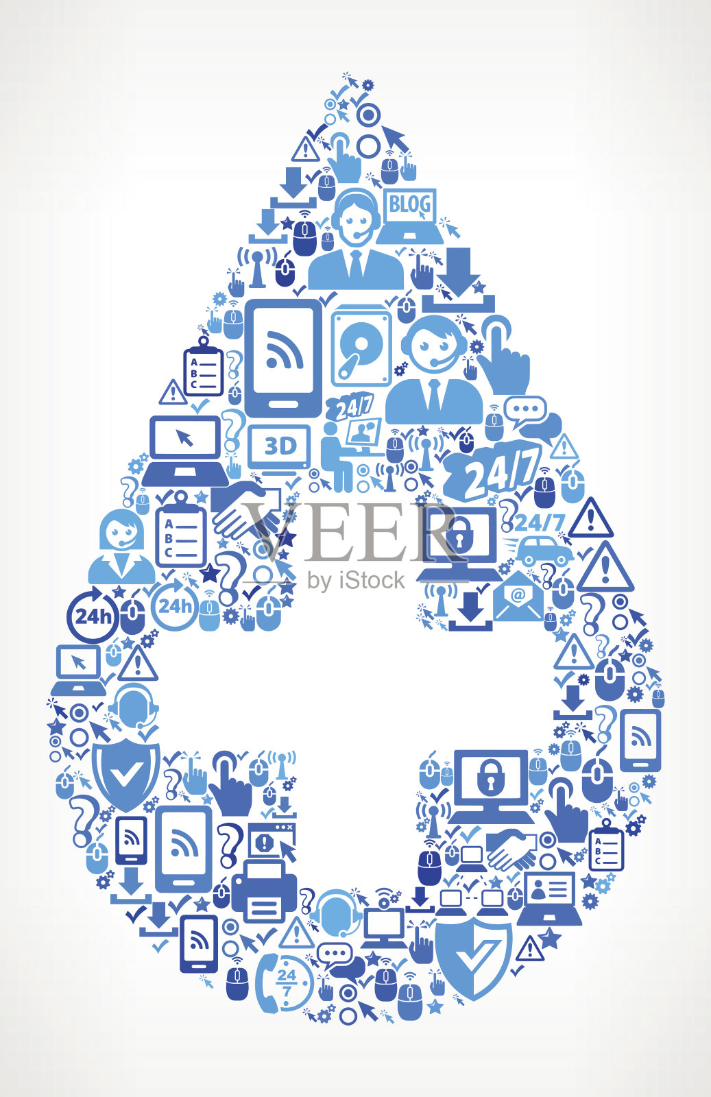 献血技术支持矢量图标模式插画图片素材