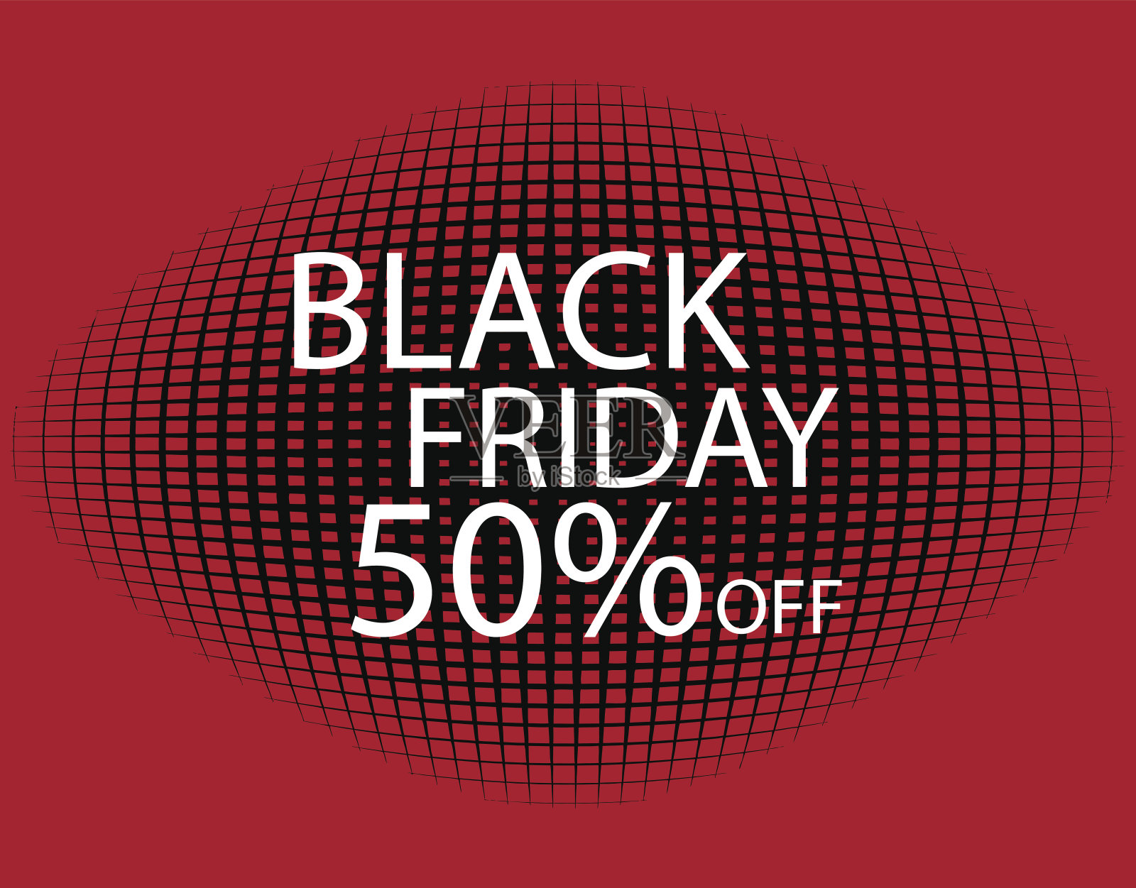 黑色星期五红色背景上的黑点设计元素图片