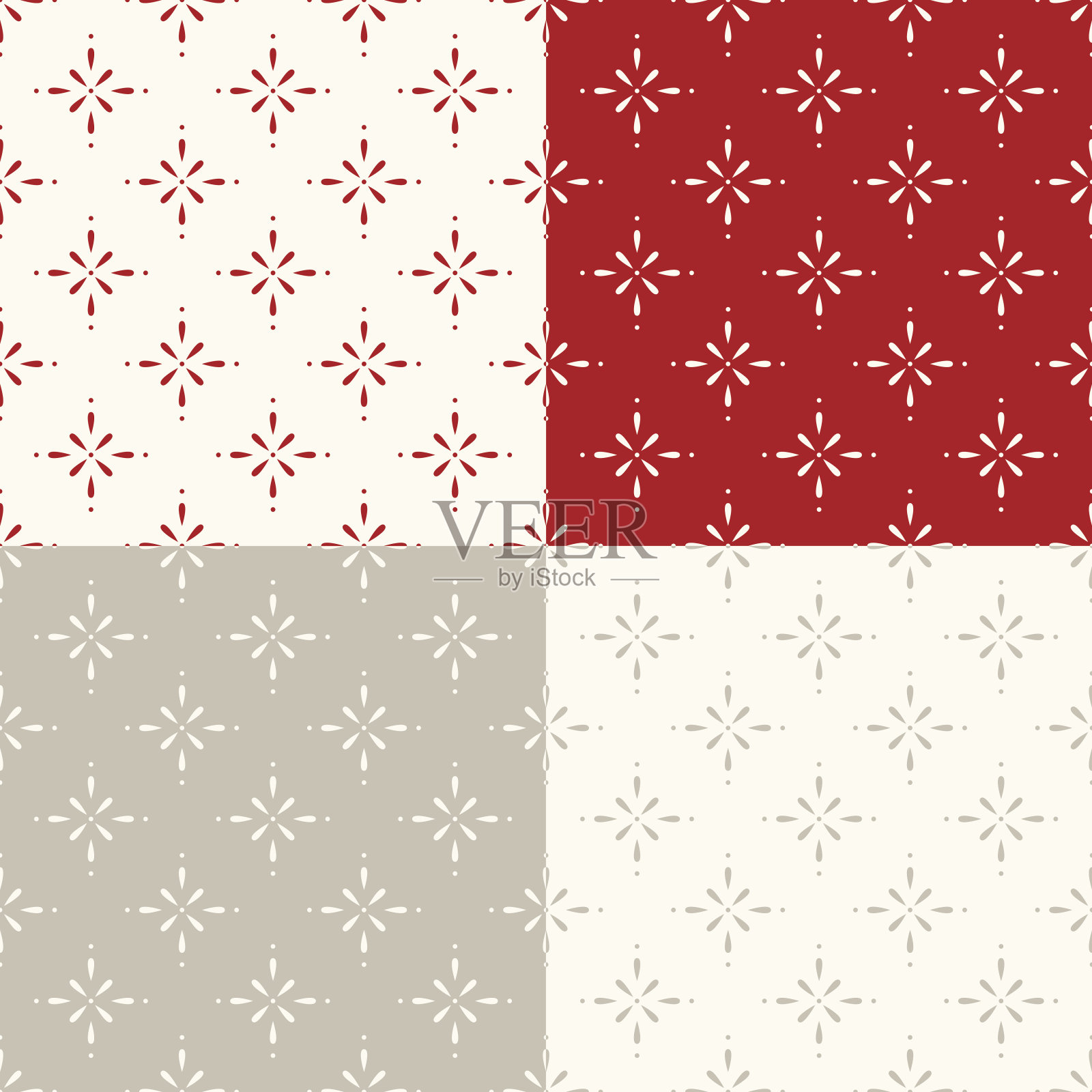 节日复古圣诞无缝背景在传统的颜色插画图片素材