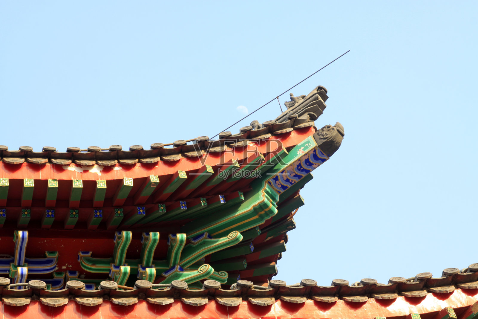 中国传统古建筑飞檐特写照片摄影图片