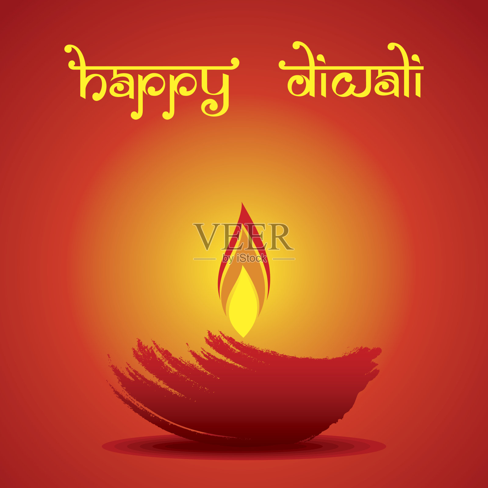 创意快乐排灯节问候设计设计模板素材